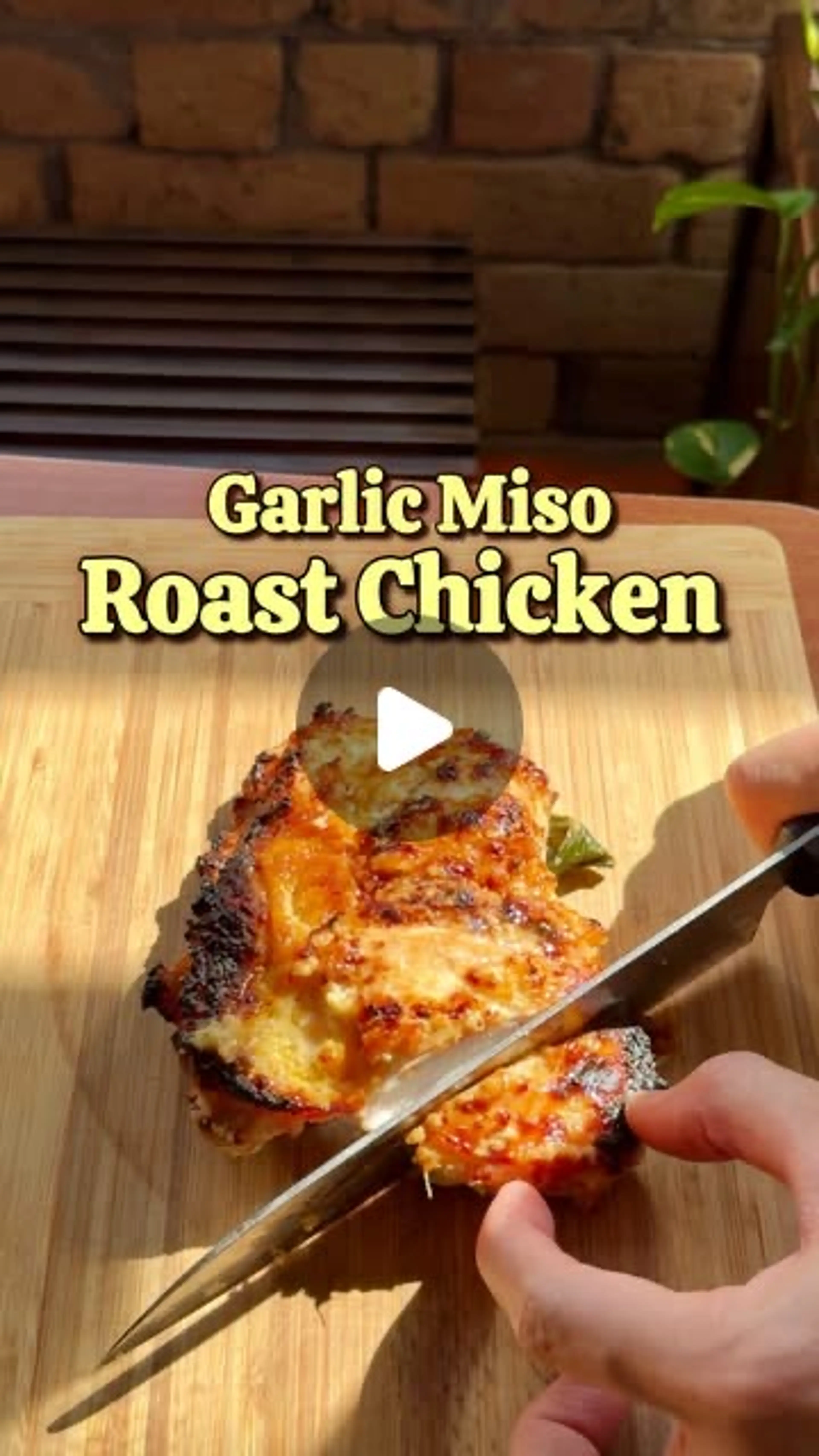 Garlic Miso Roast Chicken