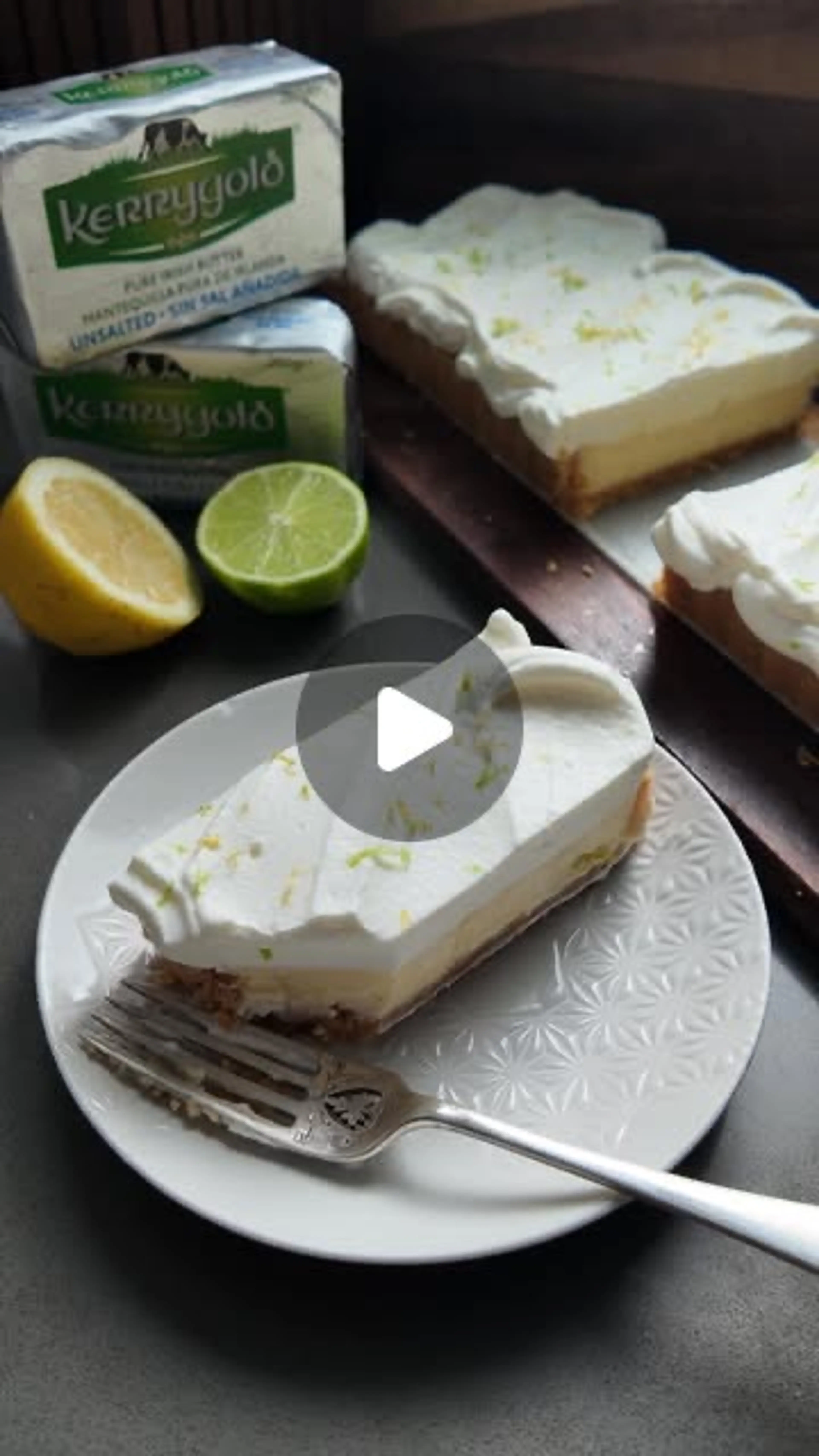 Tarta De Lima-limón Con Base De Galleta
