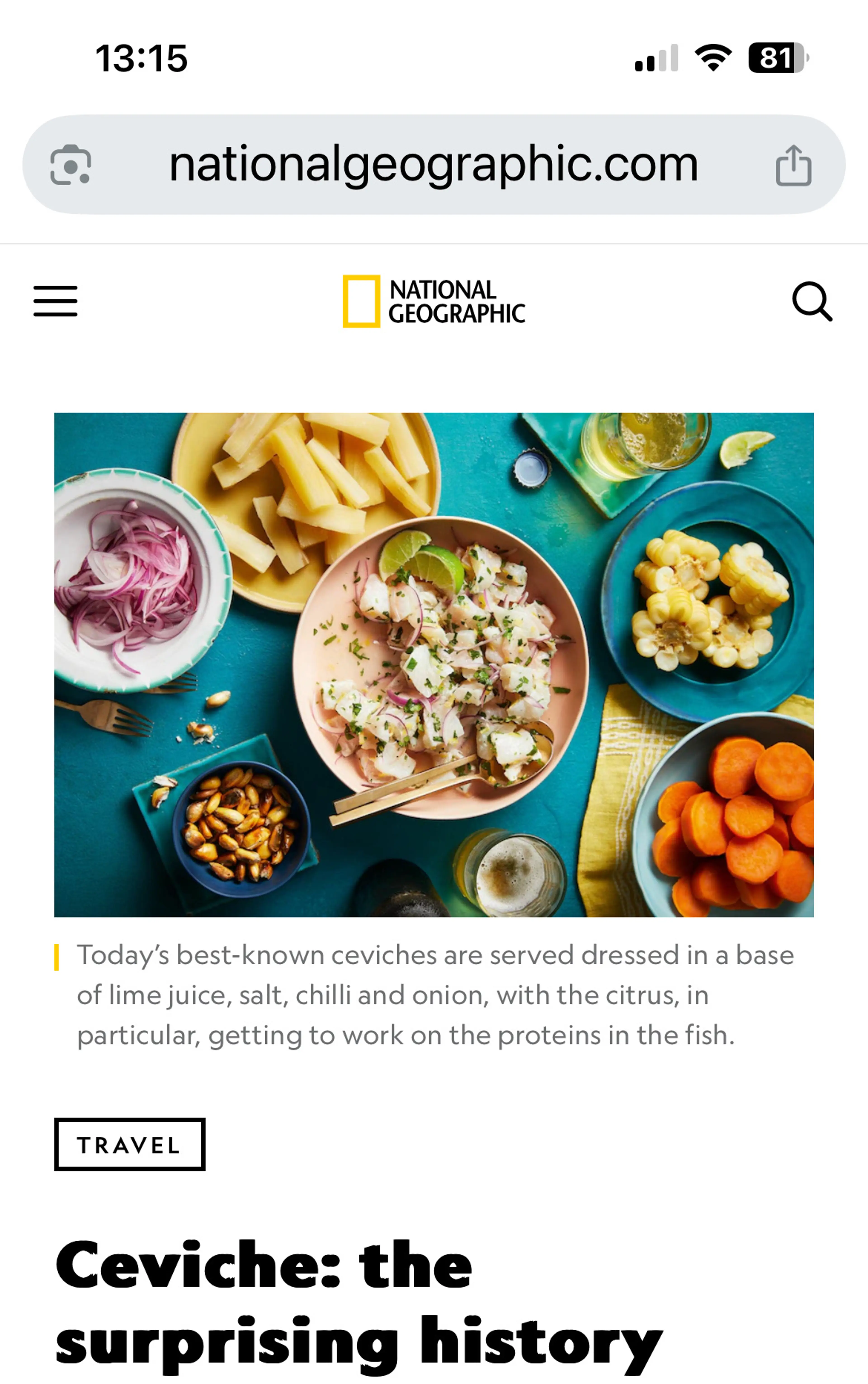 Huanchaco Fish Ceviche (Peru)