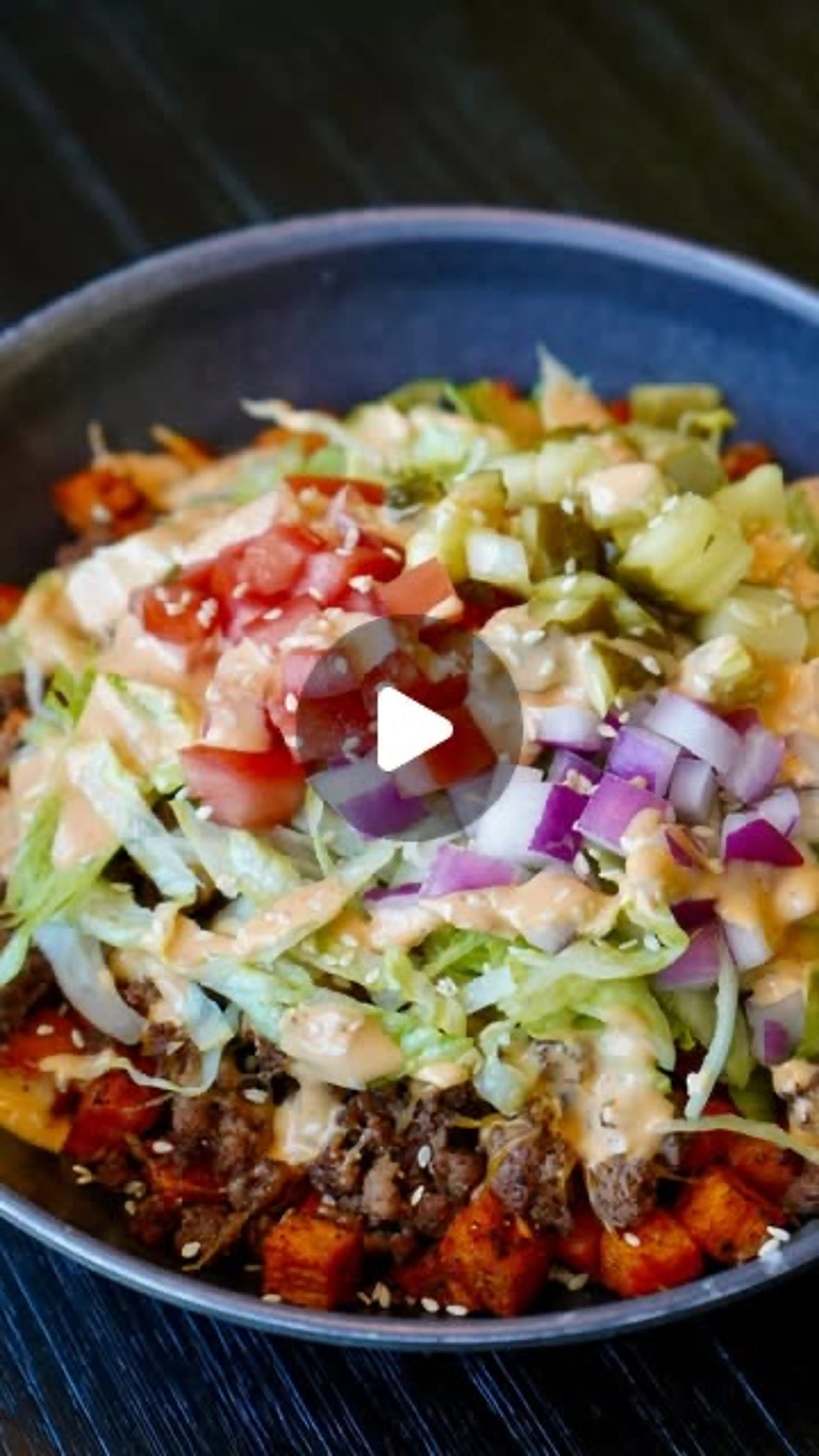 Sweet Potato Burger Bowl
