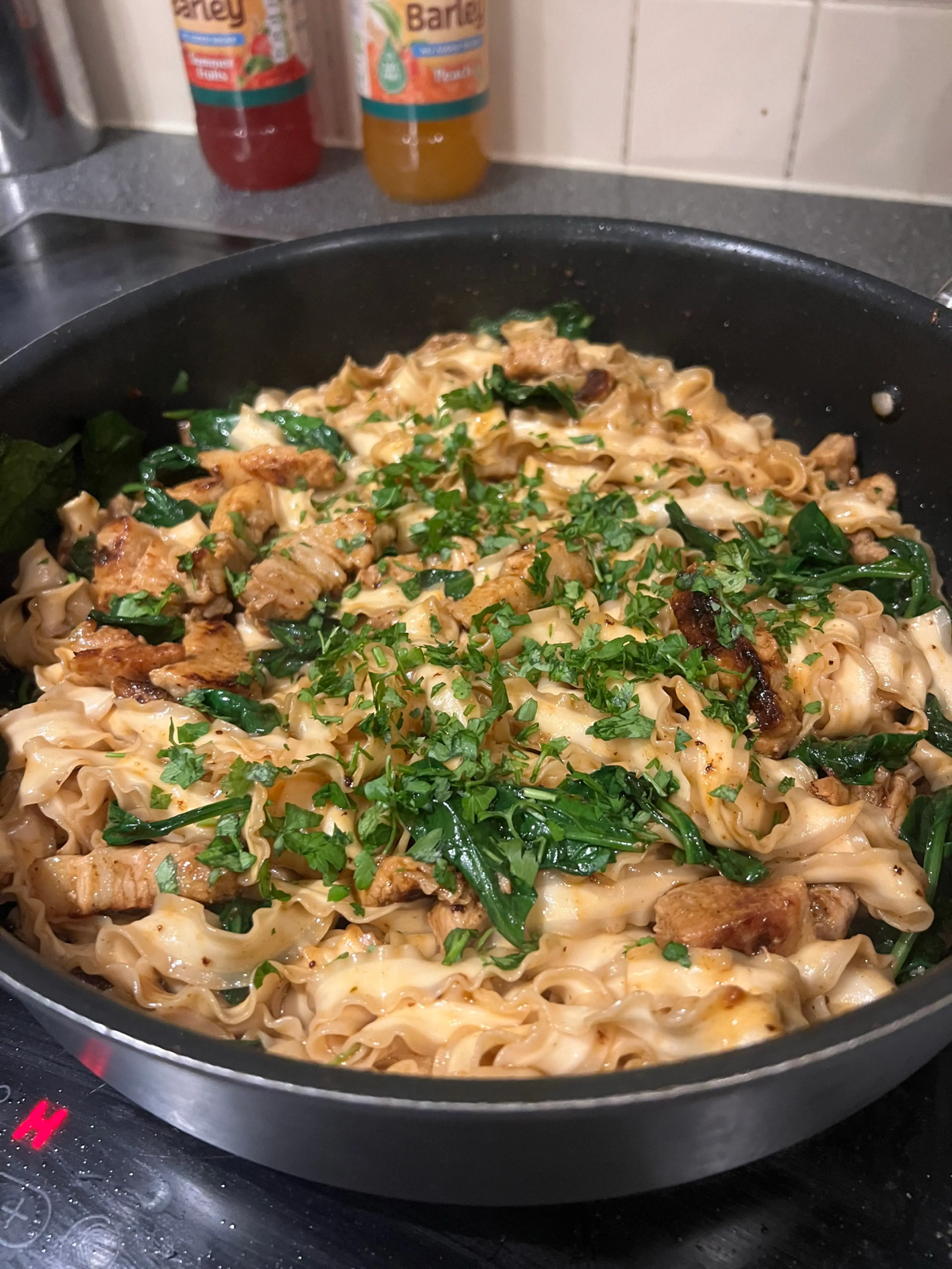 Thai Red Curry Dumplings & Noodles