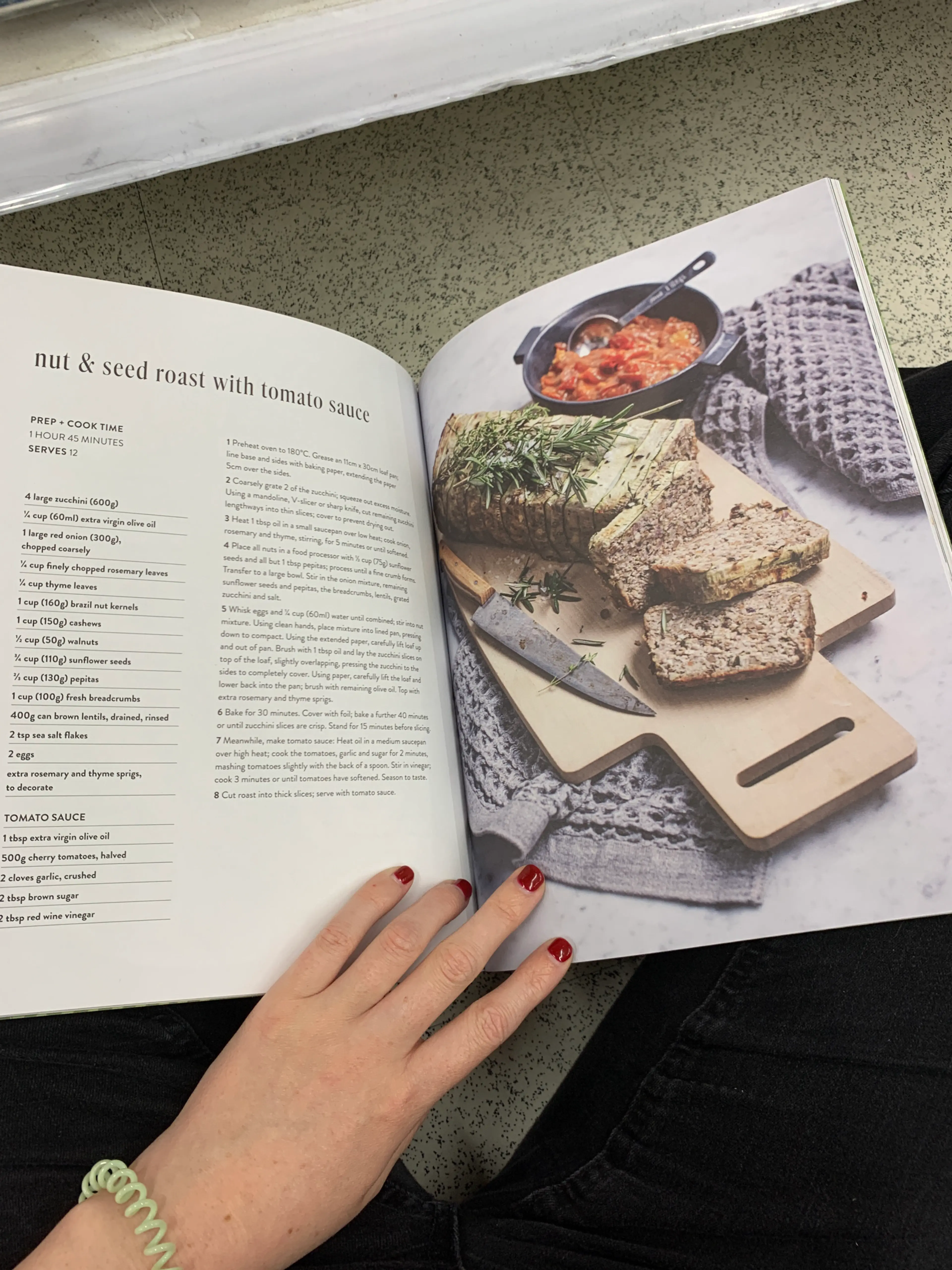 nut & seed roast with tomato sauce