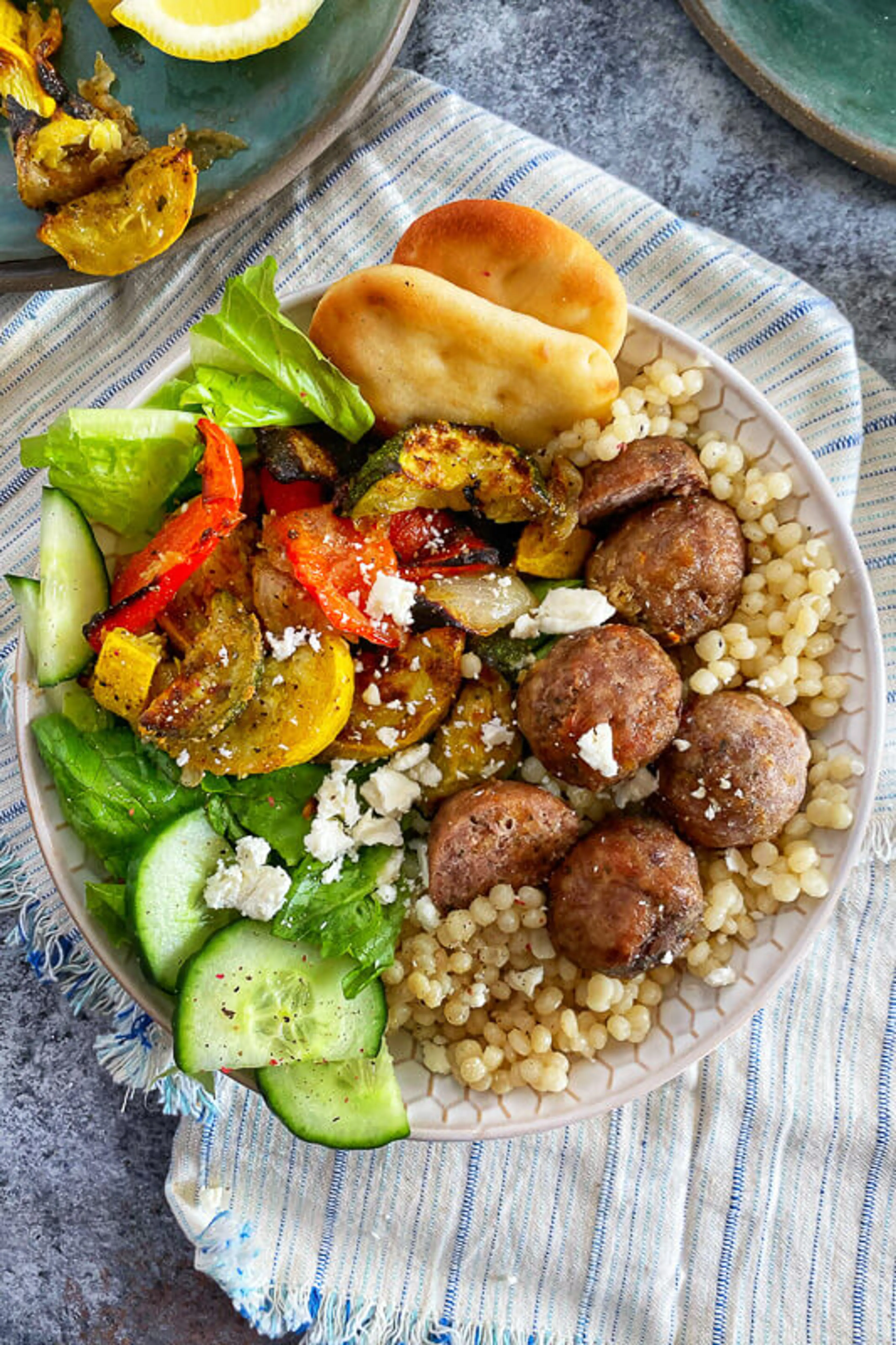Greek Meatball Bowls
