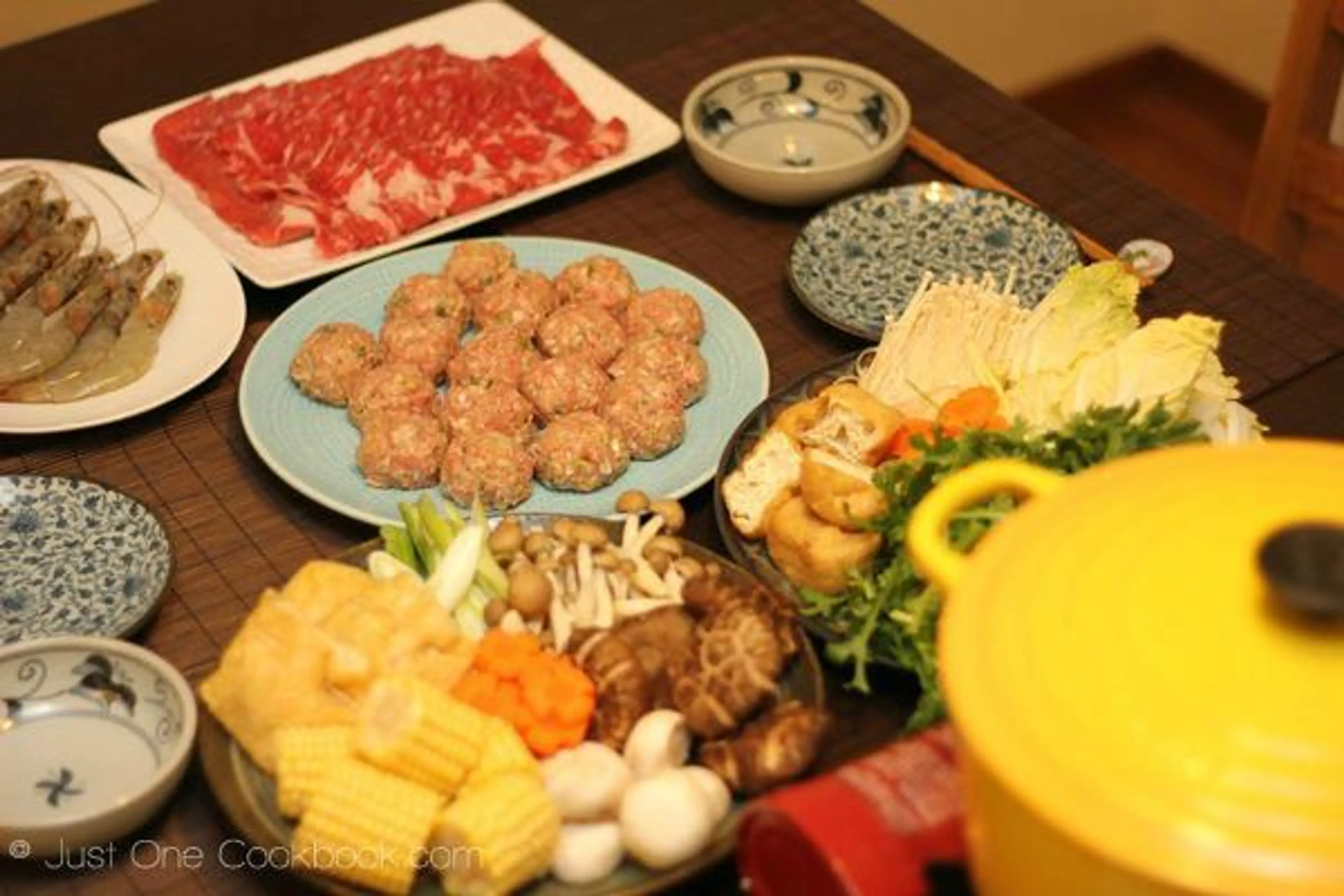 Taiwanese Hot Pot with Homemade Meatballs