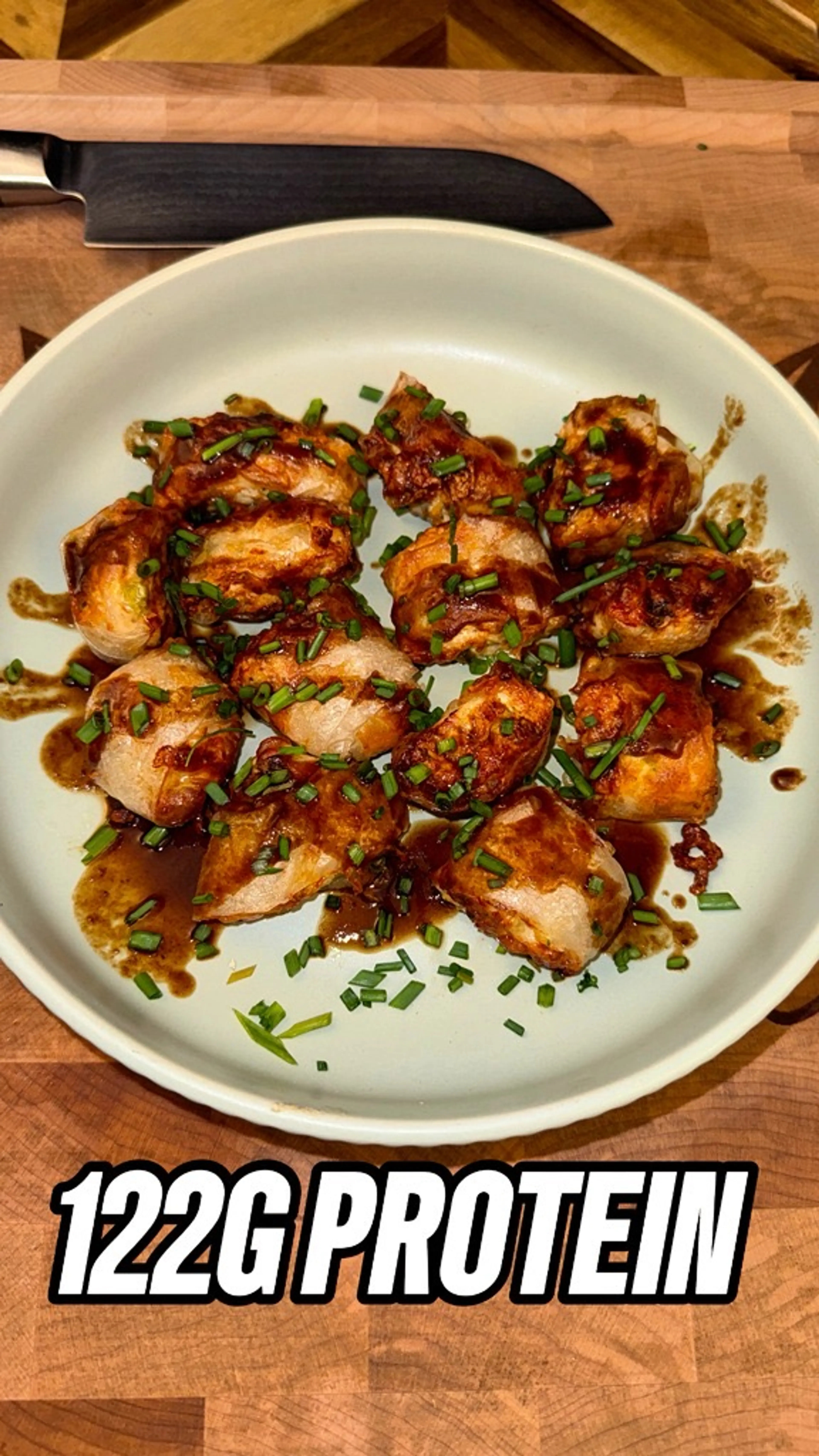 Rice Paper Cheesy Bbq Chicken Bites - Crispier Than a Gd Gd.