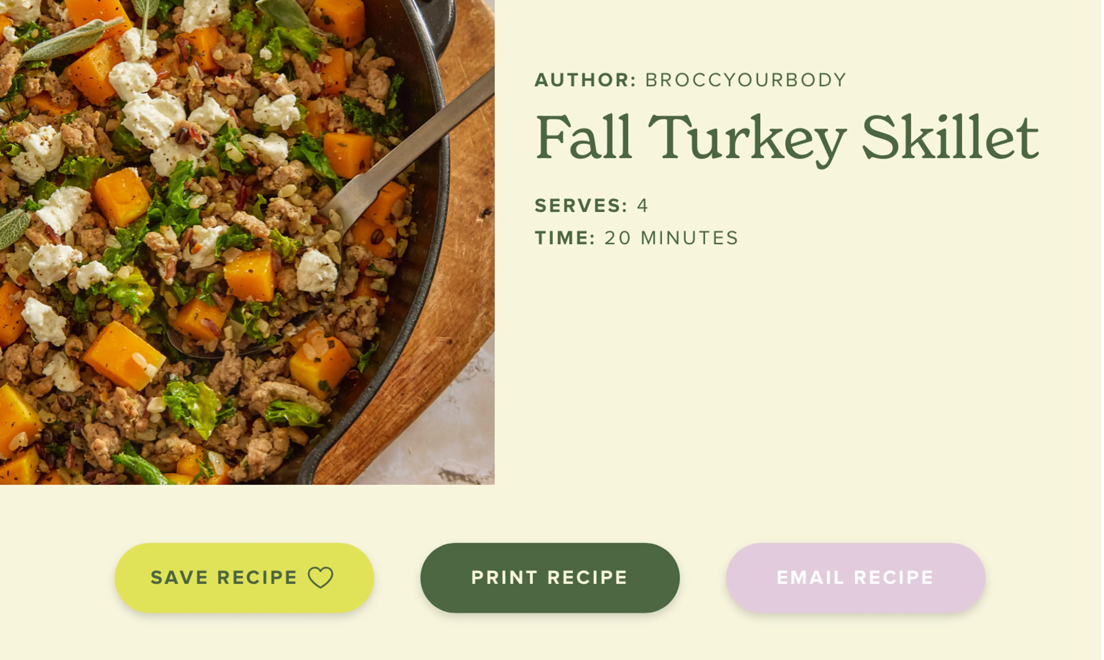 Fall Turkey Skillet