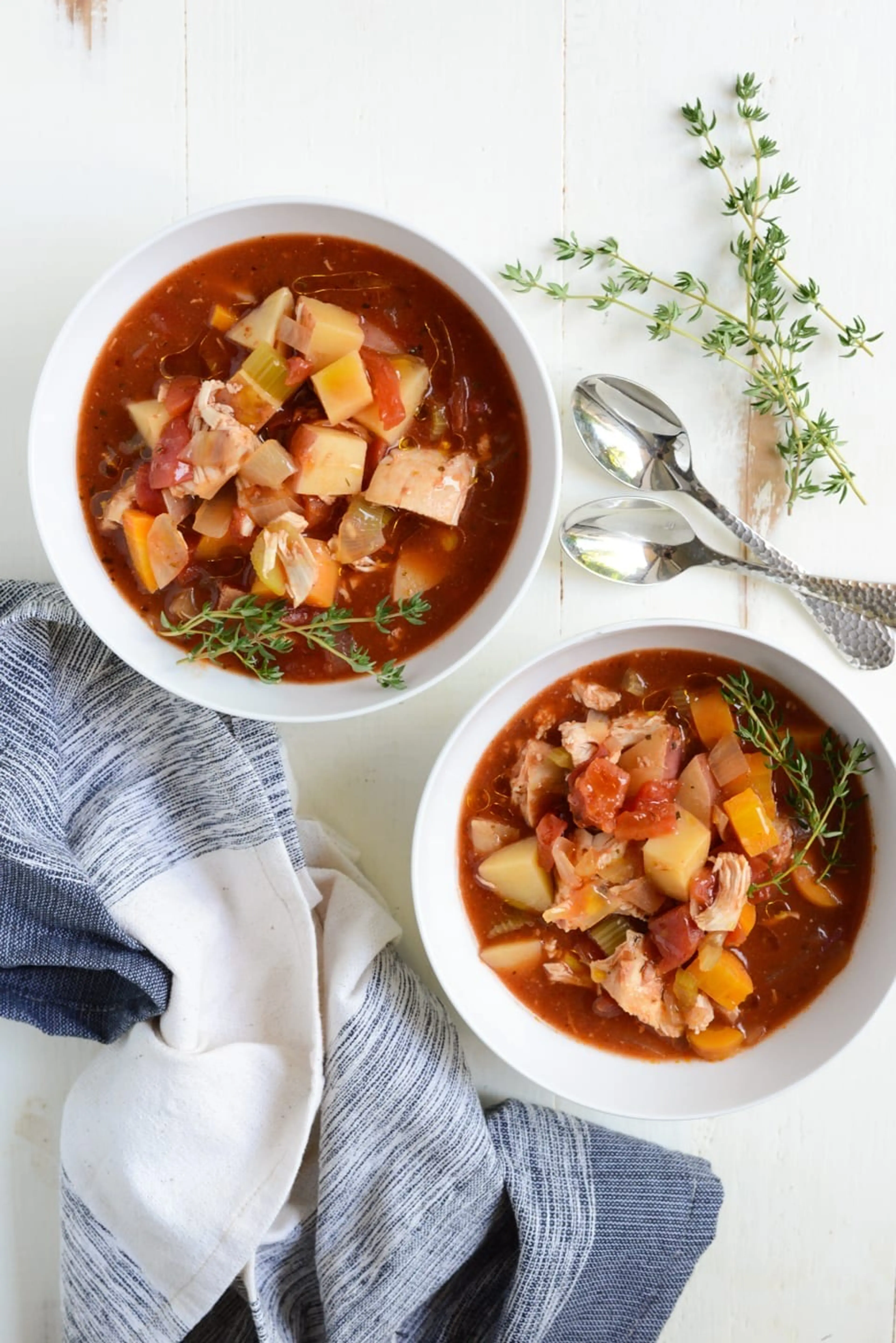 Instant Pot + Slow Cooker Tuscan Chicken Stew (with Vegetari
