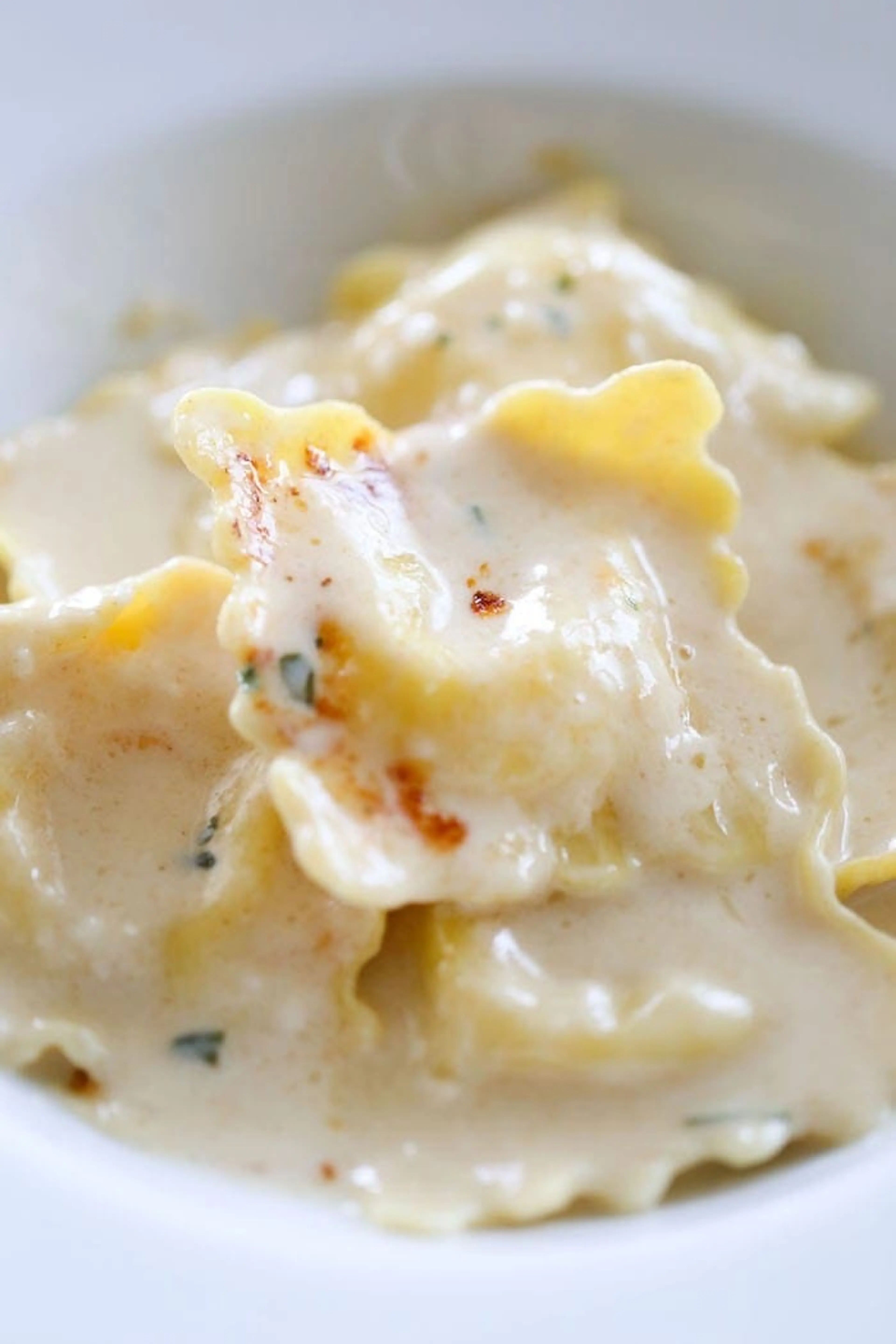 Baked Ravioli Recipe with Brown Butter Alfredo | Umami