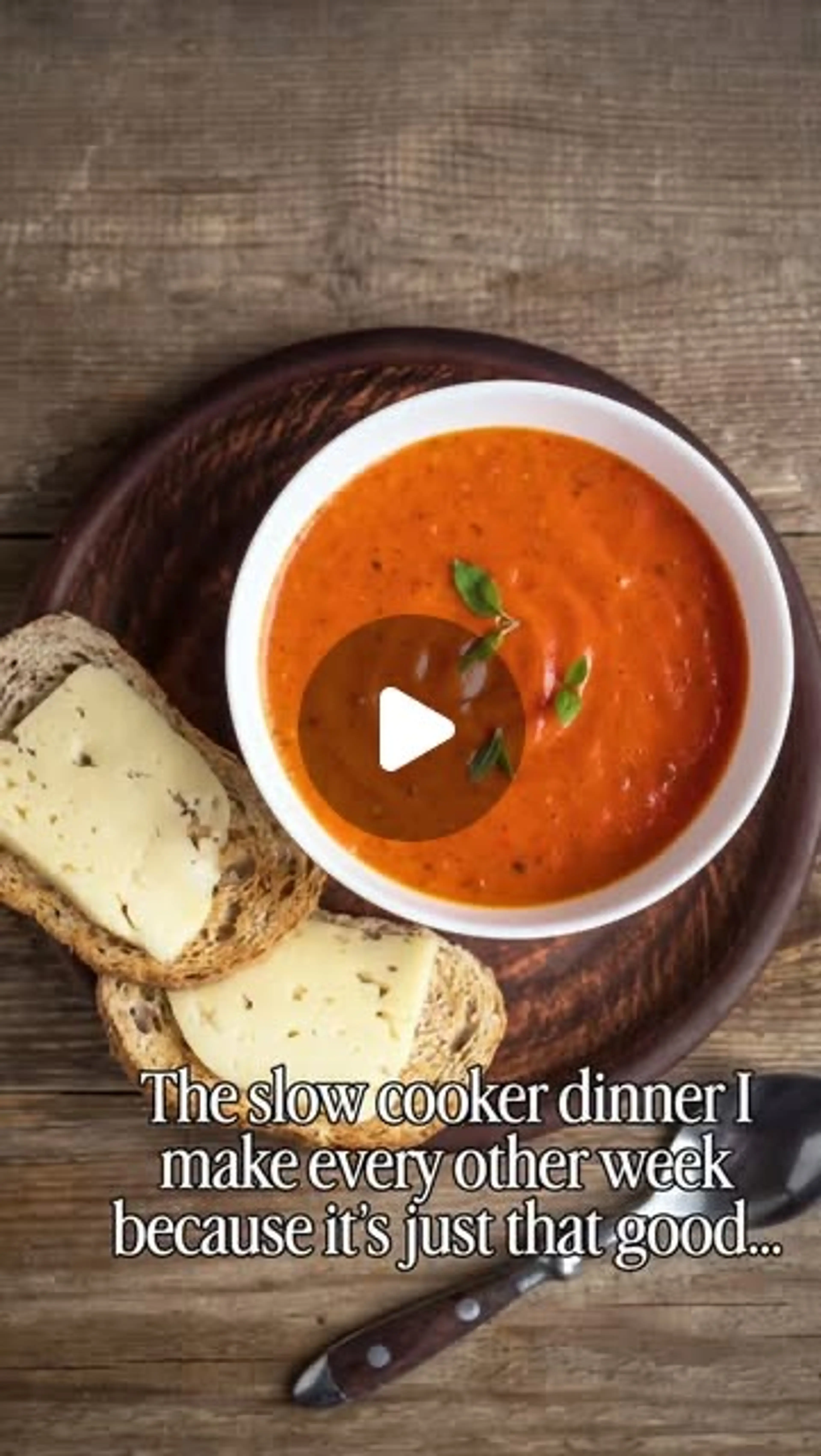 Slow Cooker Tomato Basil Soup