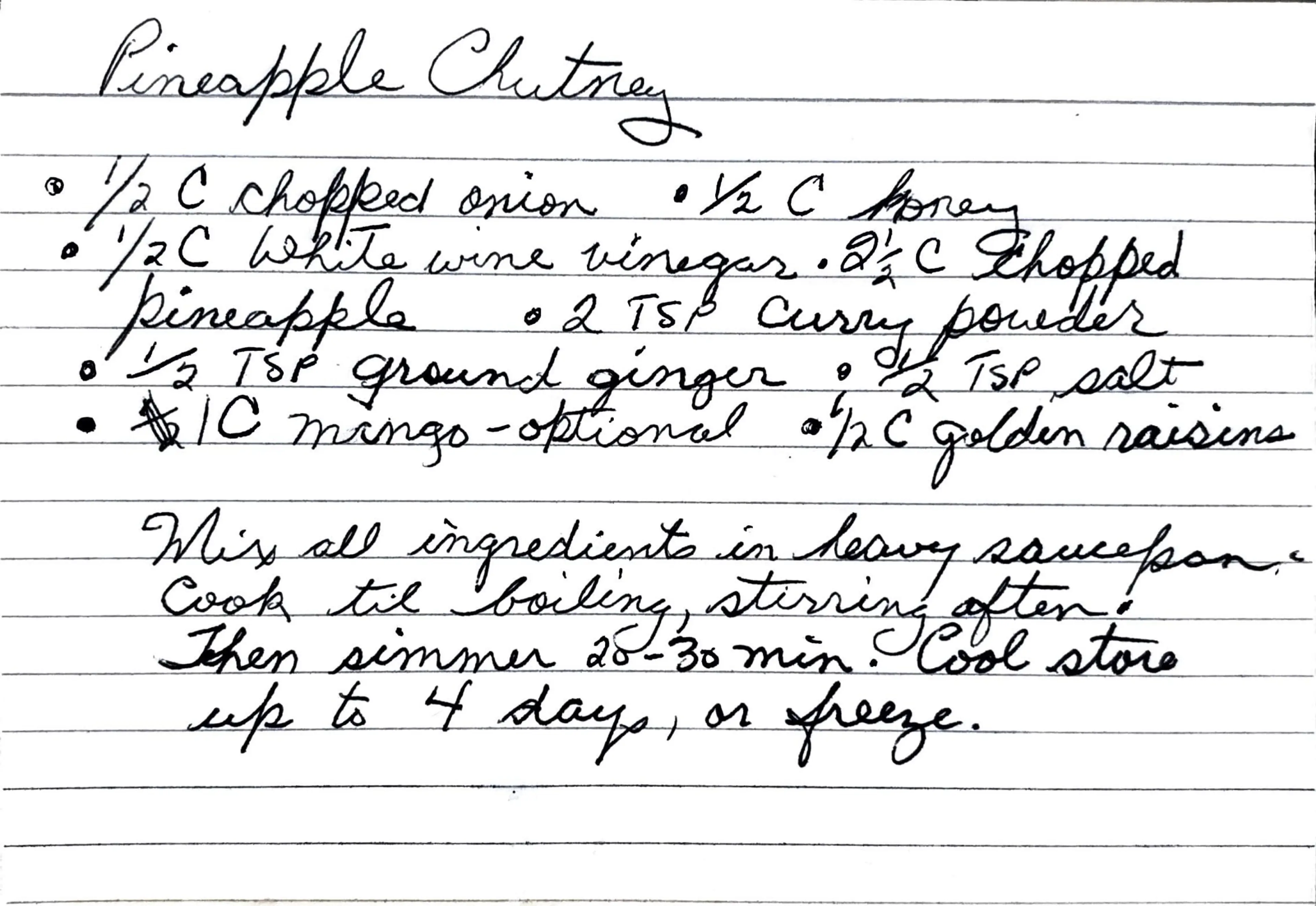 Pineapple Chutney