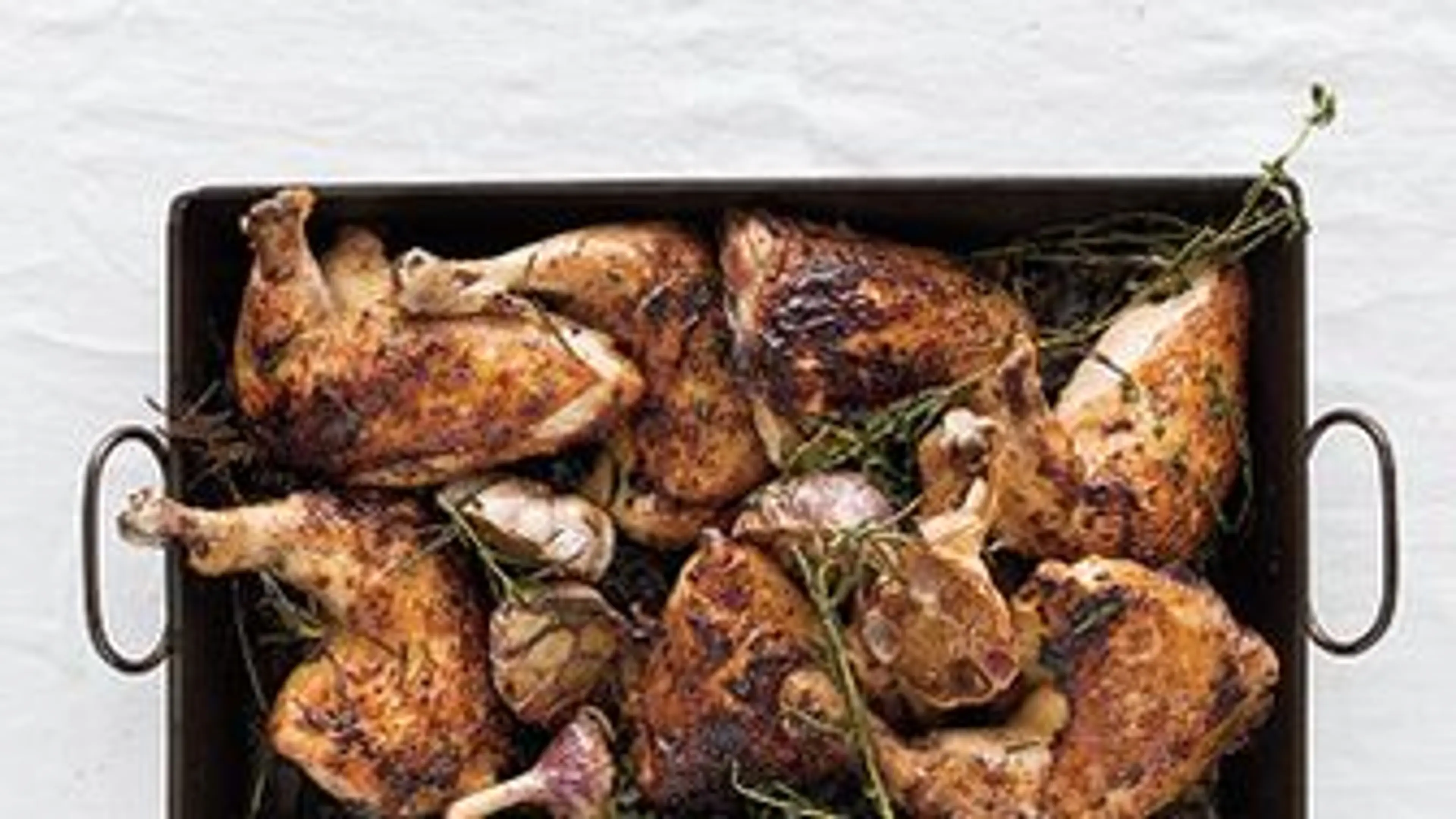 Roast Chicken with Herb-and-Garlic Pan Drippings