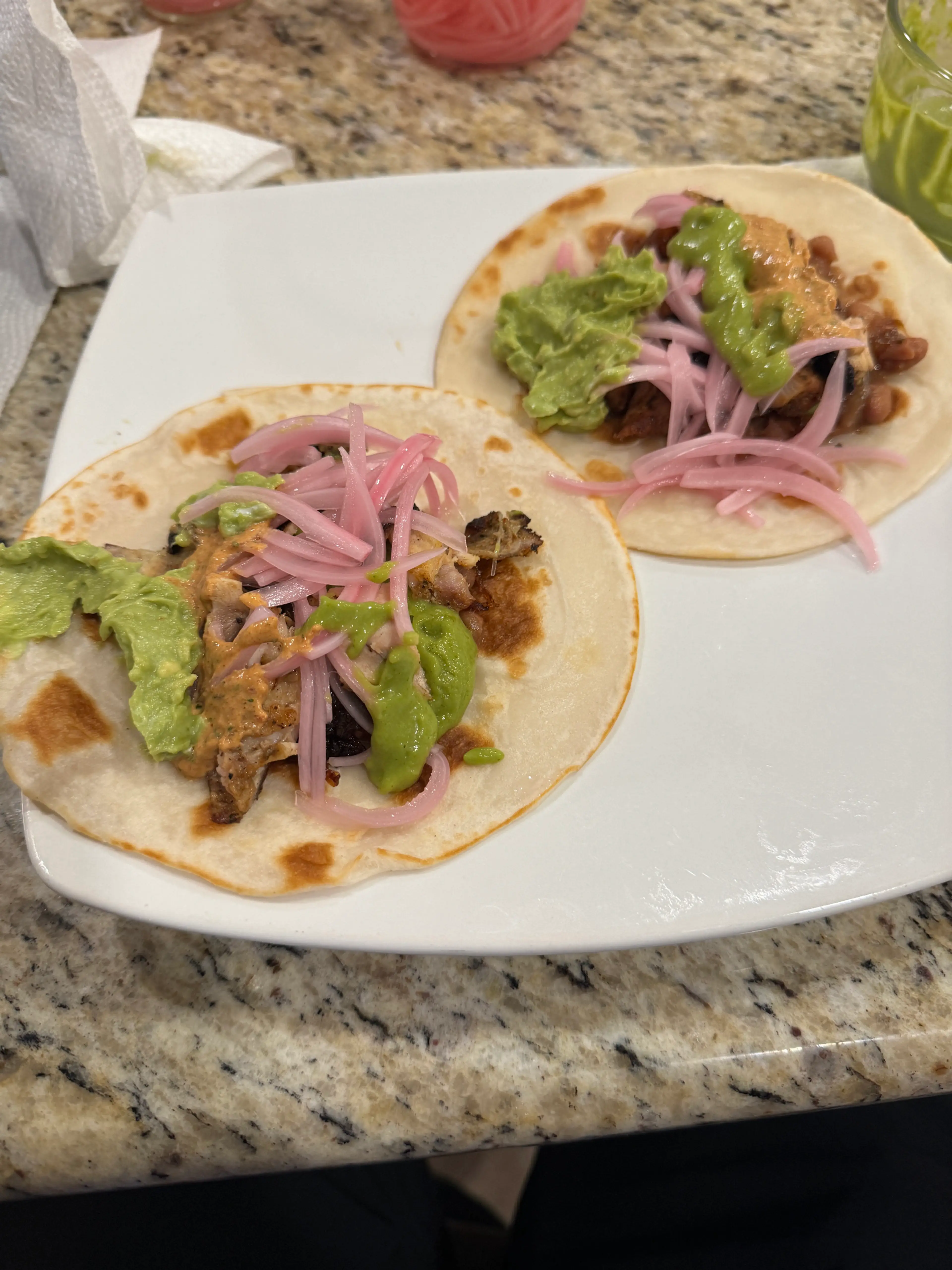 Chicken Street Tacos with Avocado Salsa