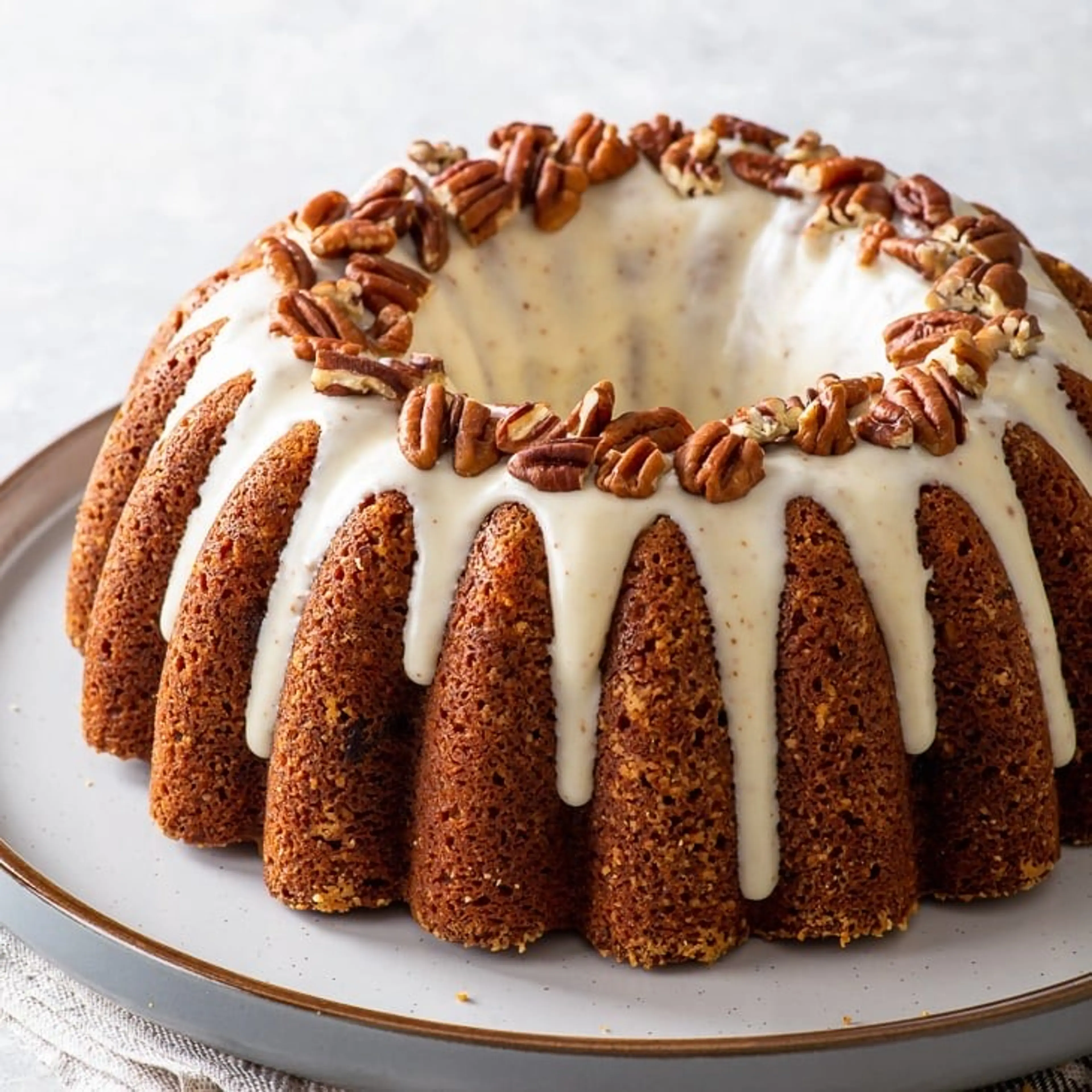 Banana Bundt Cake with Brown Butter Cream Cheese Icing (Glut