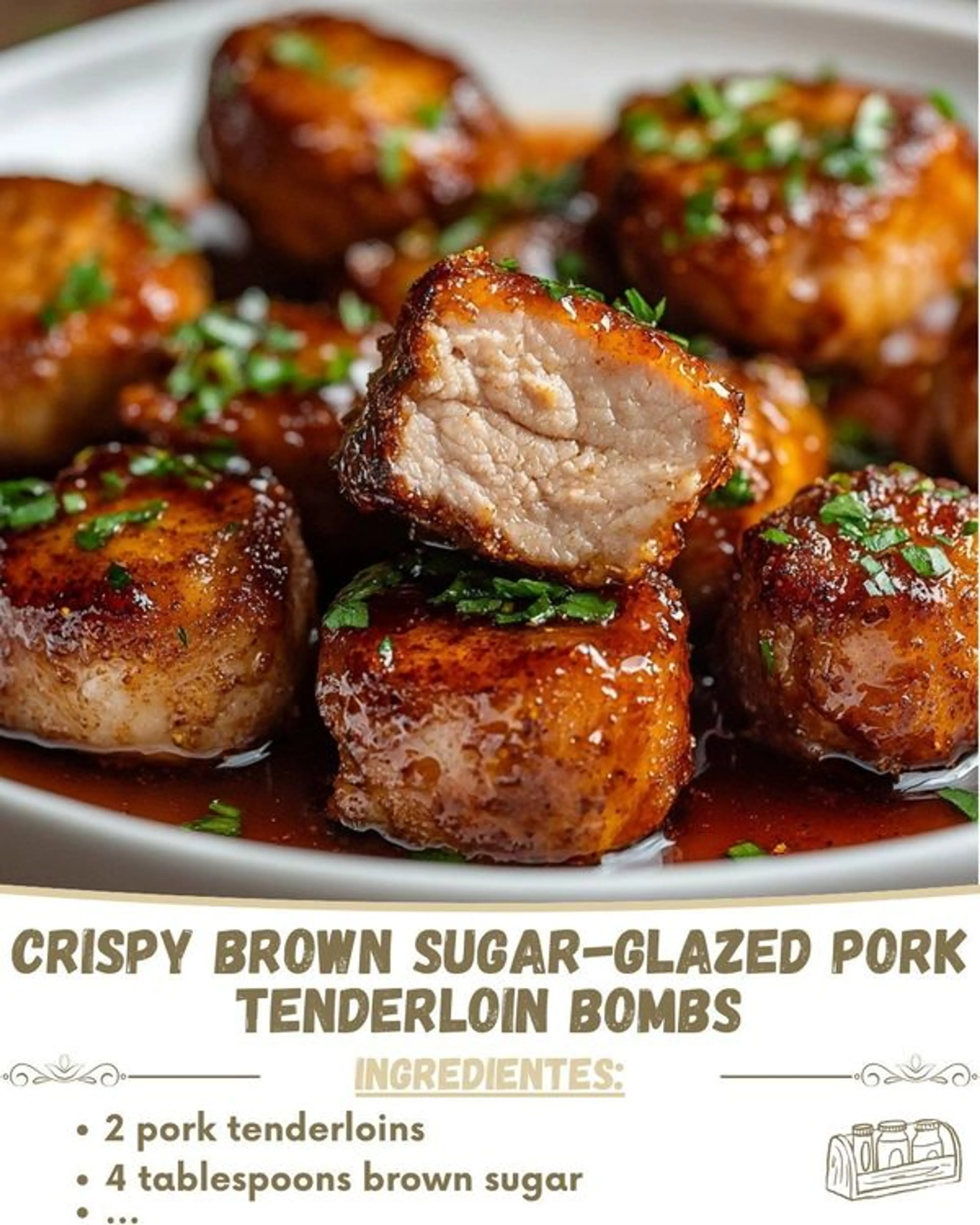 Crispy Brown Sugar-glazed Pork Tenderloin Bombs