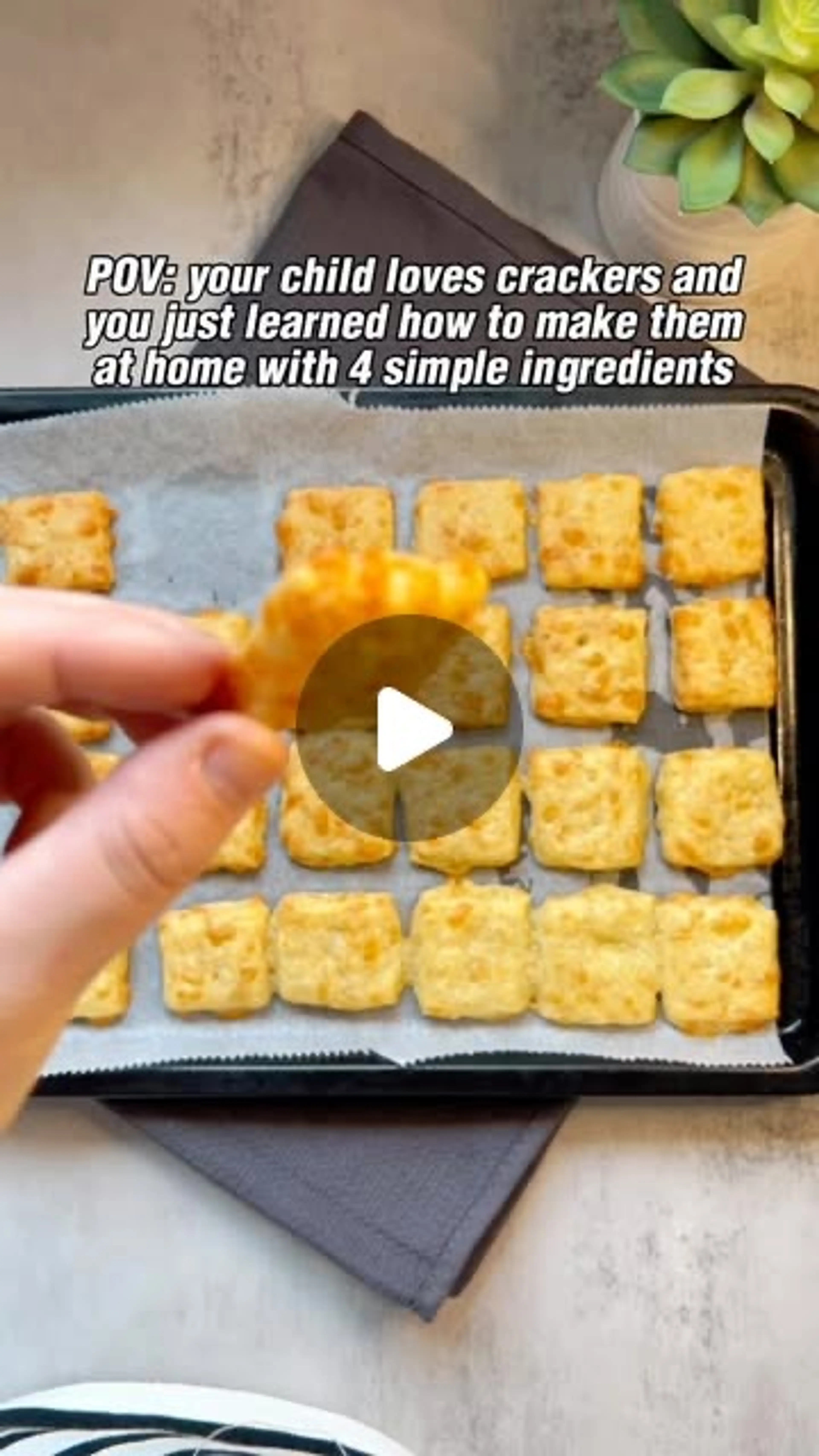 Four Ingredient Cheese Crackers