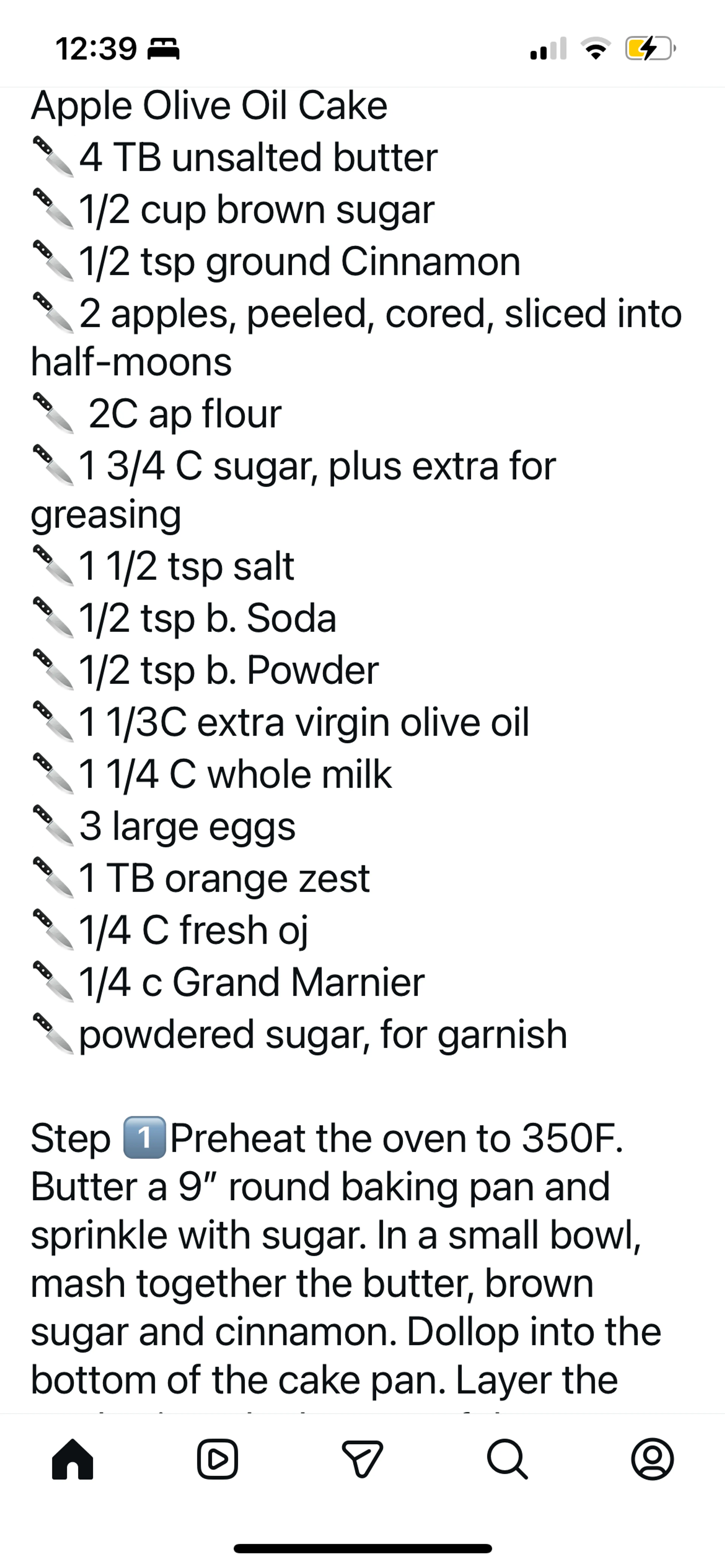 Apple Olive Oil Cake