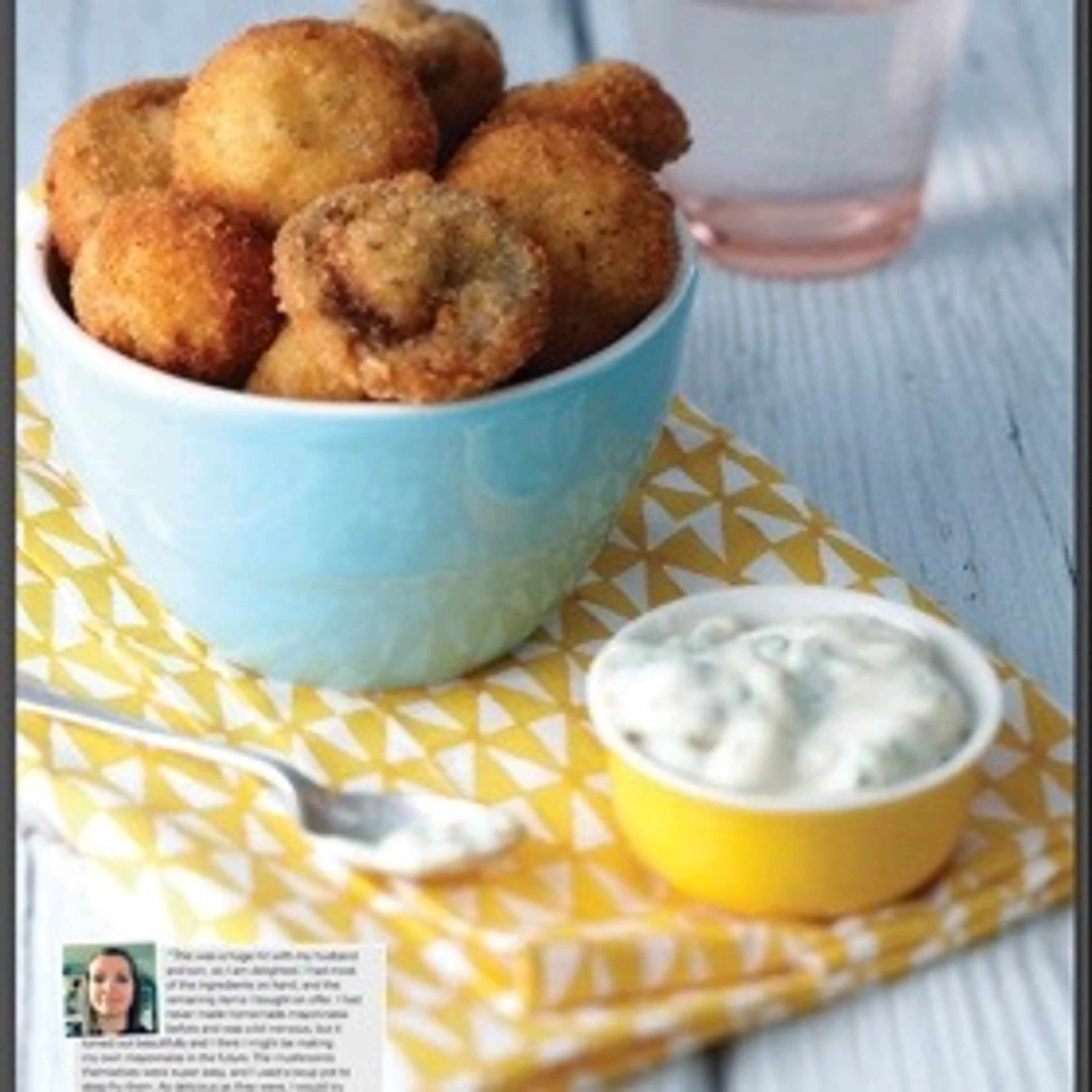 CRISPY BREADED MUSHROOMS WITH GARLIC MAYONNAISE