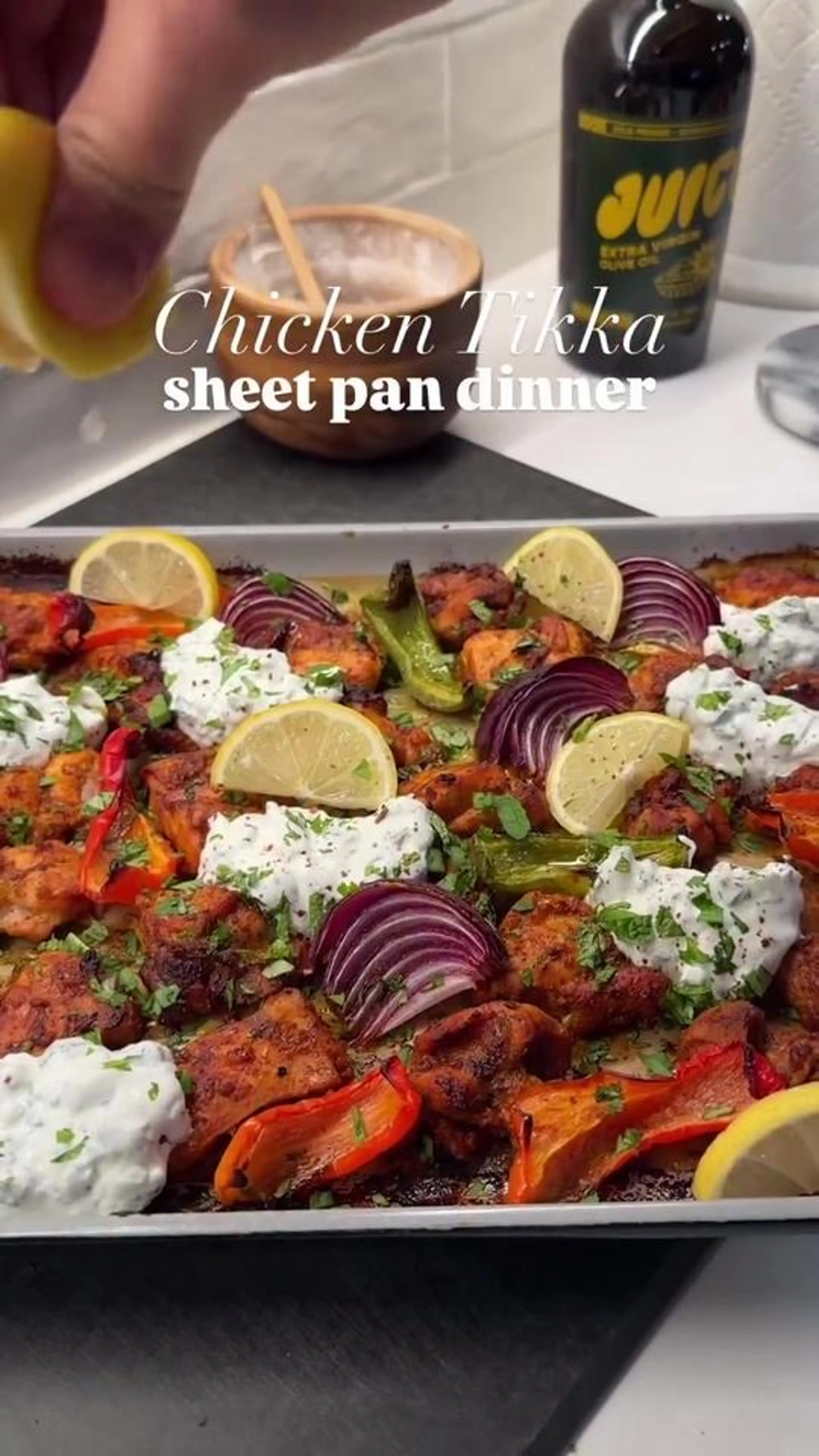 Easy Chicken Tikka Sheet Pan Dinner