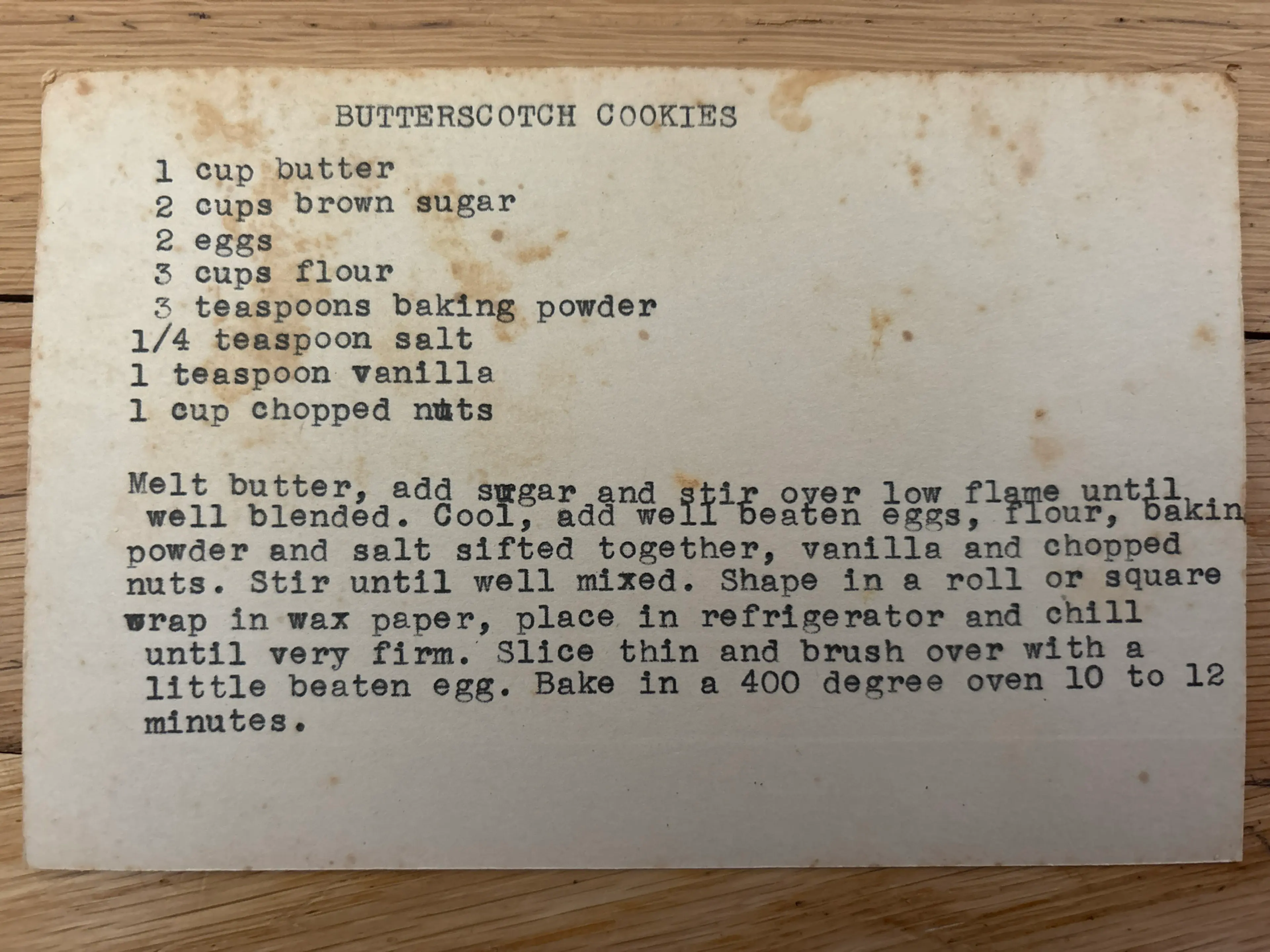 Butterscotch Cookies
