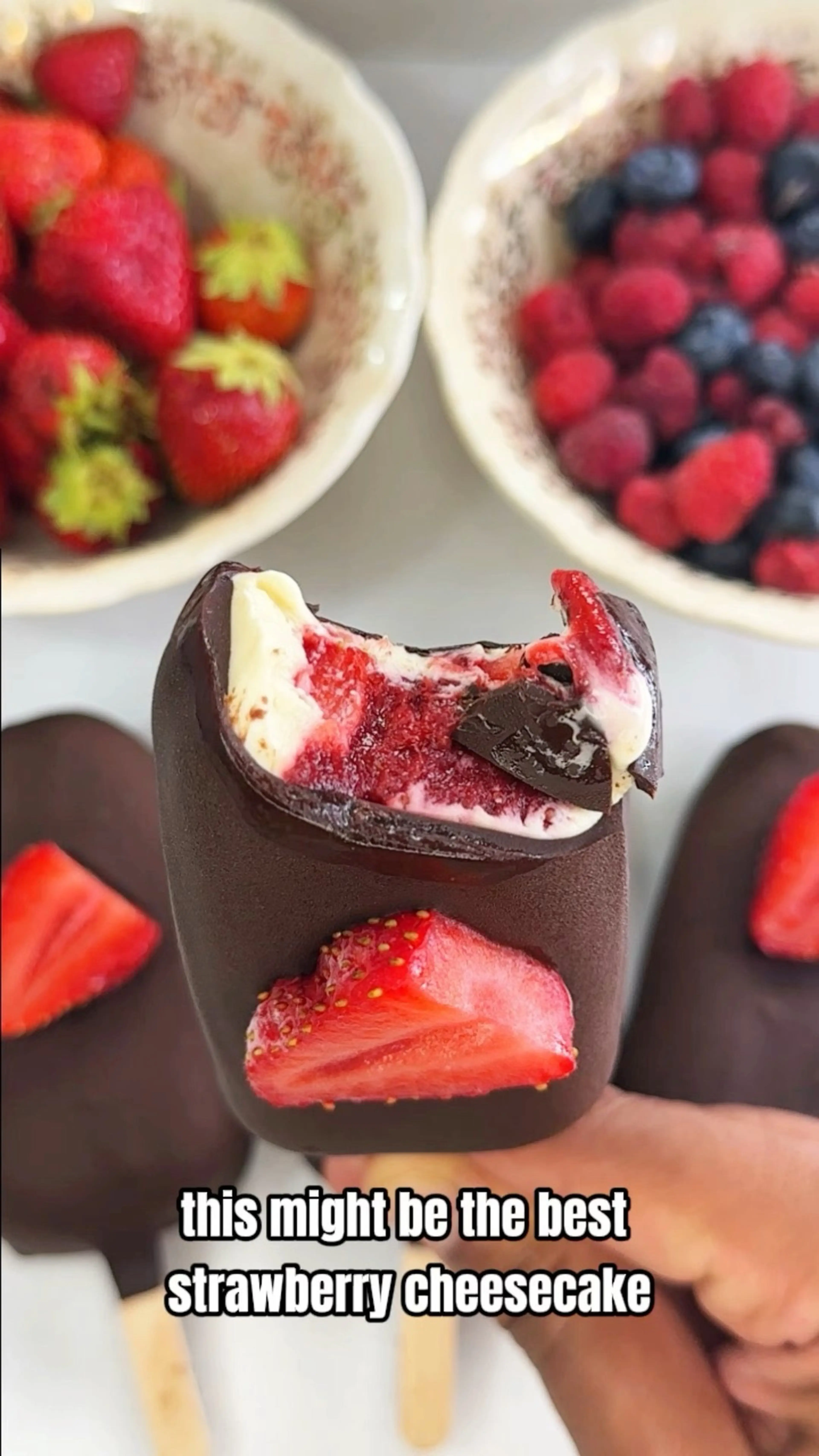 Strawberry Cheesecake Magnum Bars
