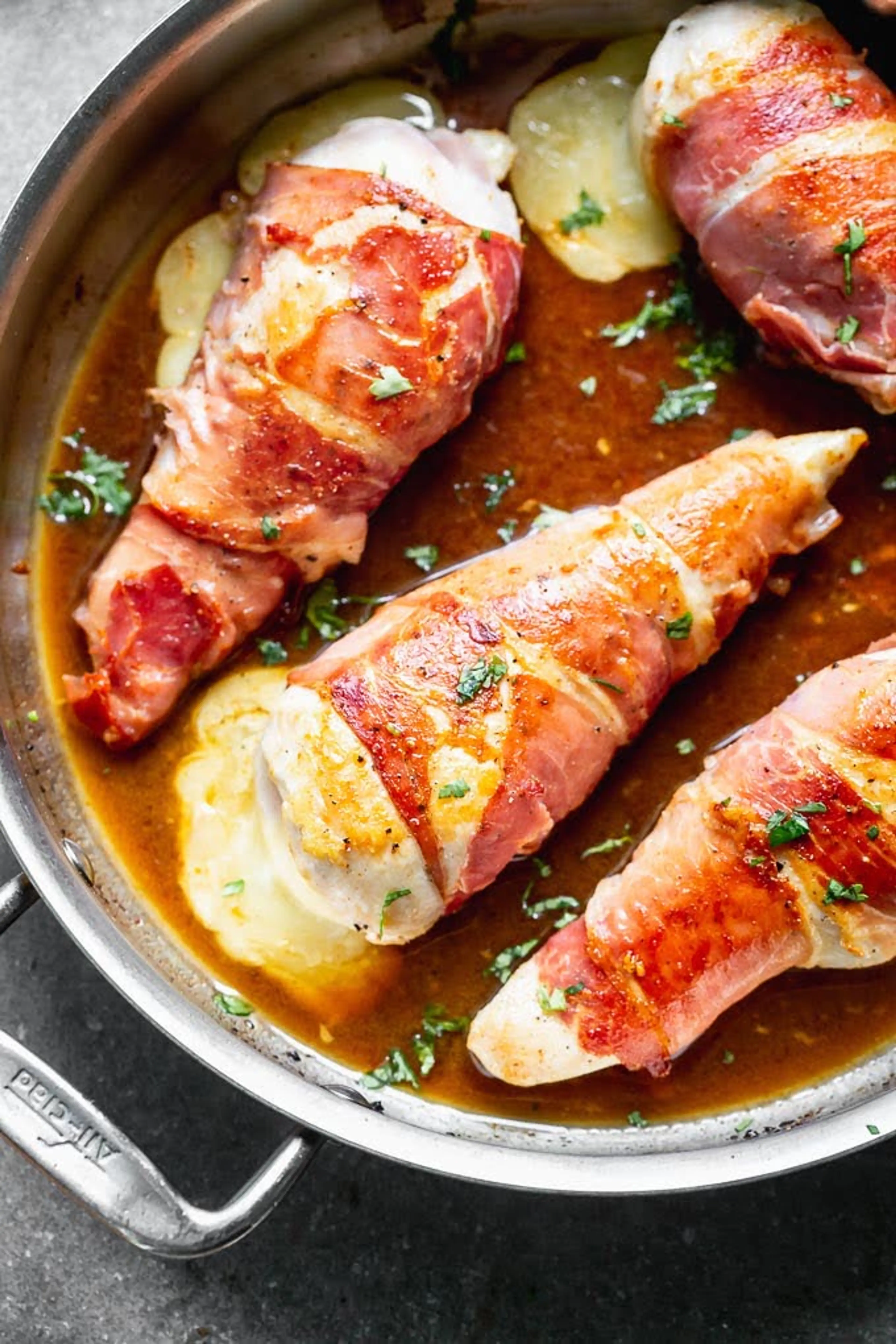 Prosciutto-Wrapped Chicken Breast with Fontina