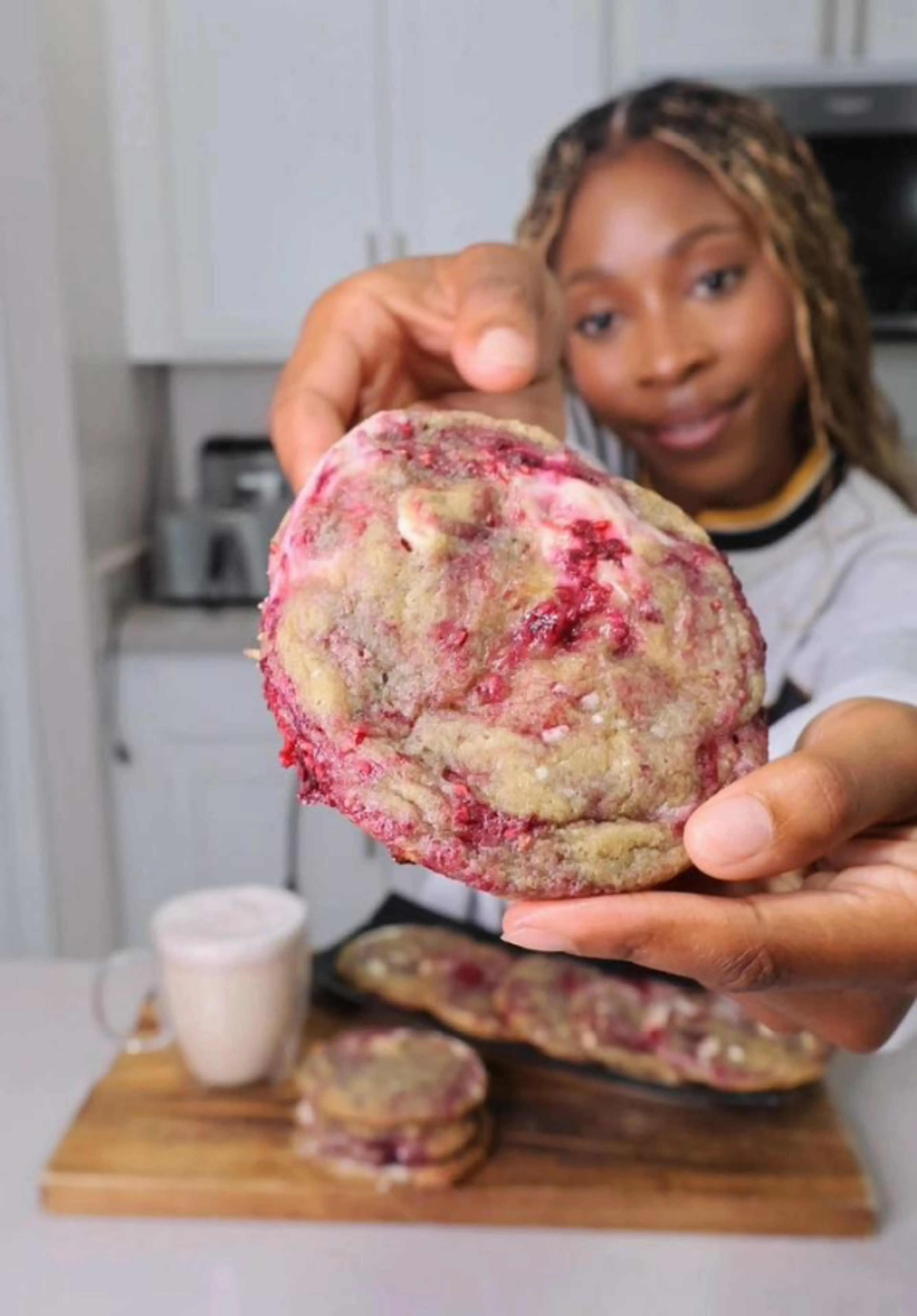 White Chocolate Raspberry Cheesecake Cookies