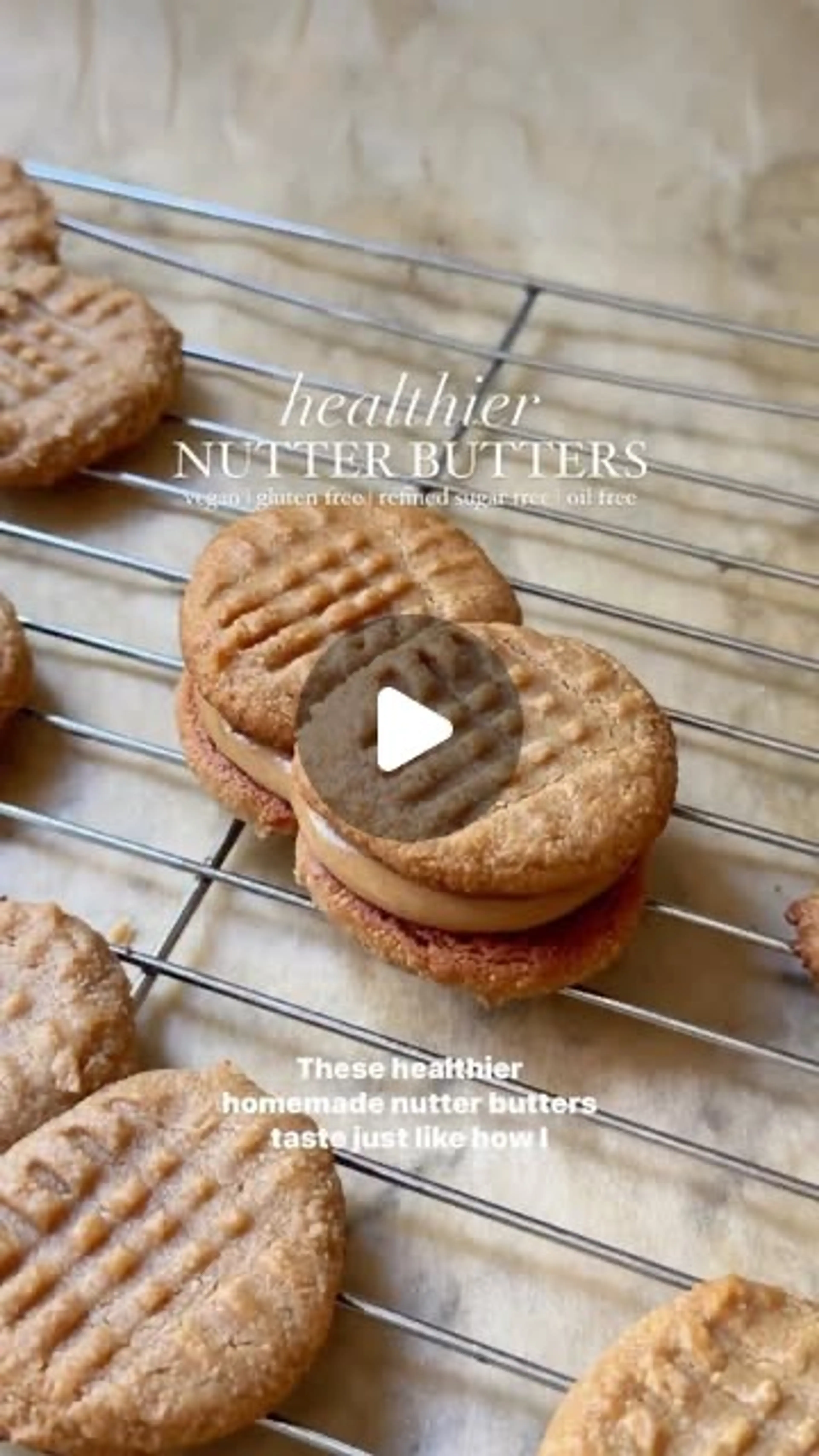 Healthy Nutter Butter Cookies