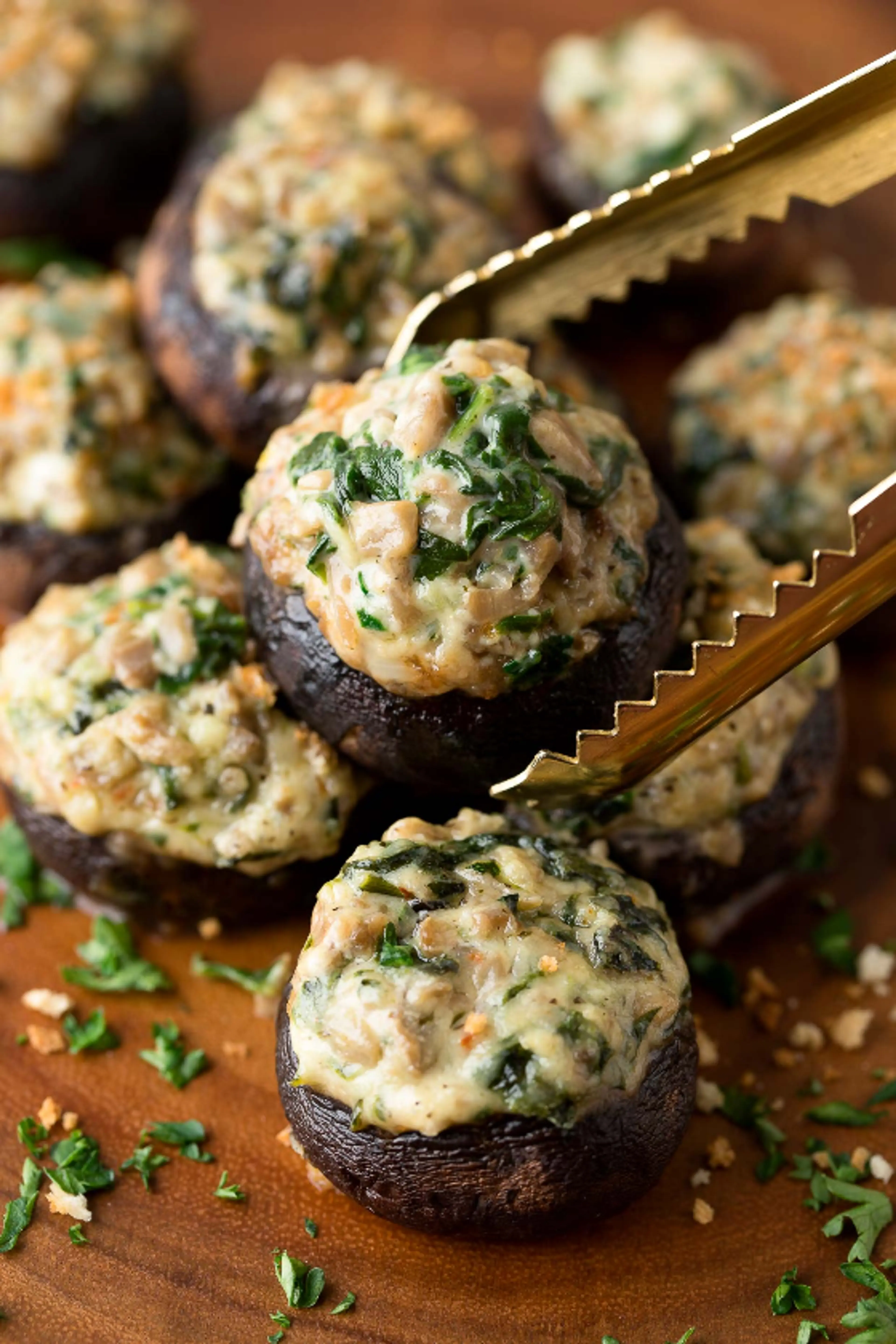 Vegetarian Stuffed Mushrooms