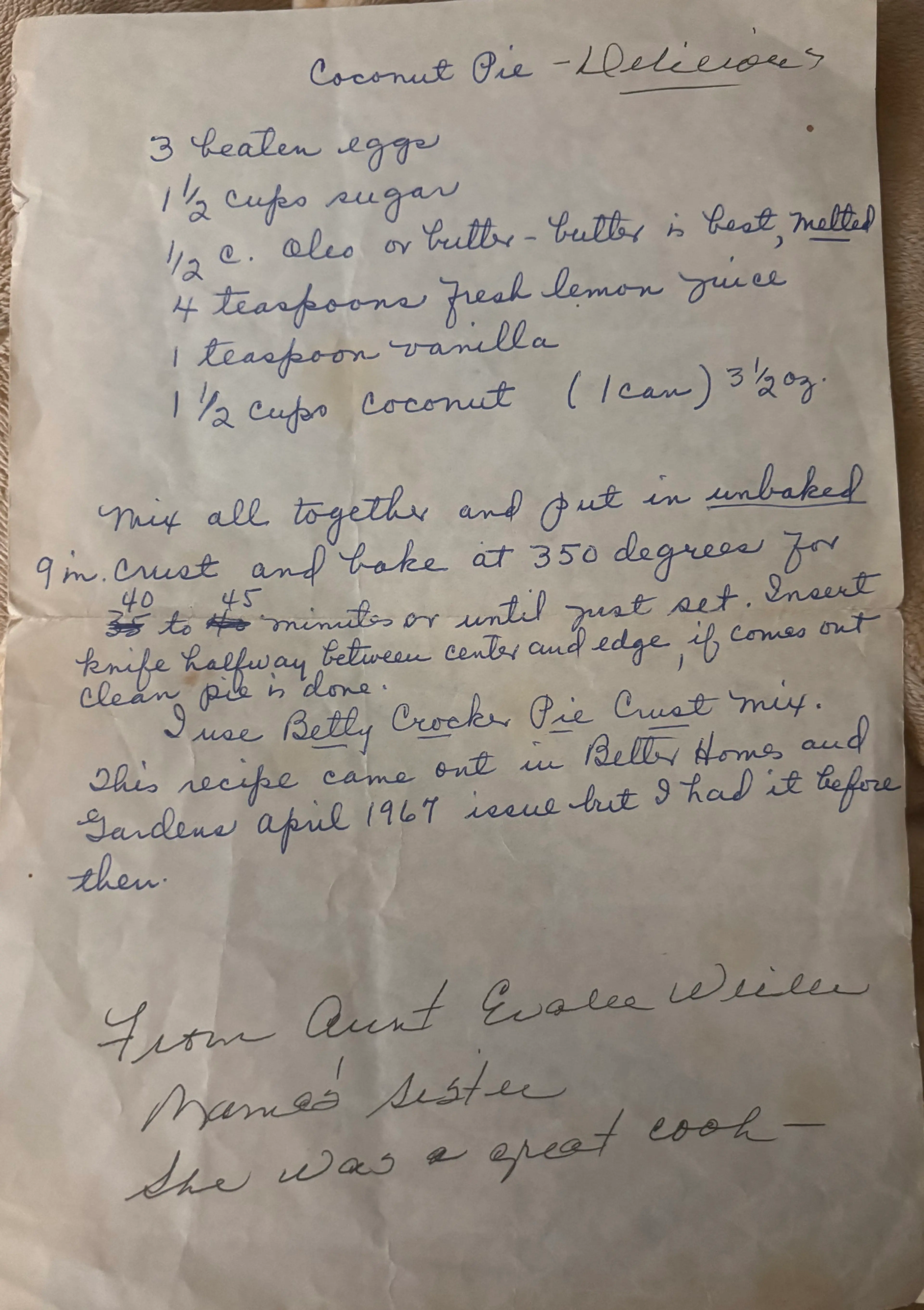 Coconut Pie