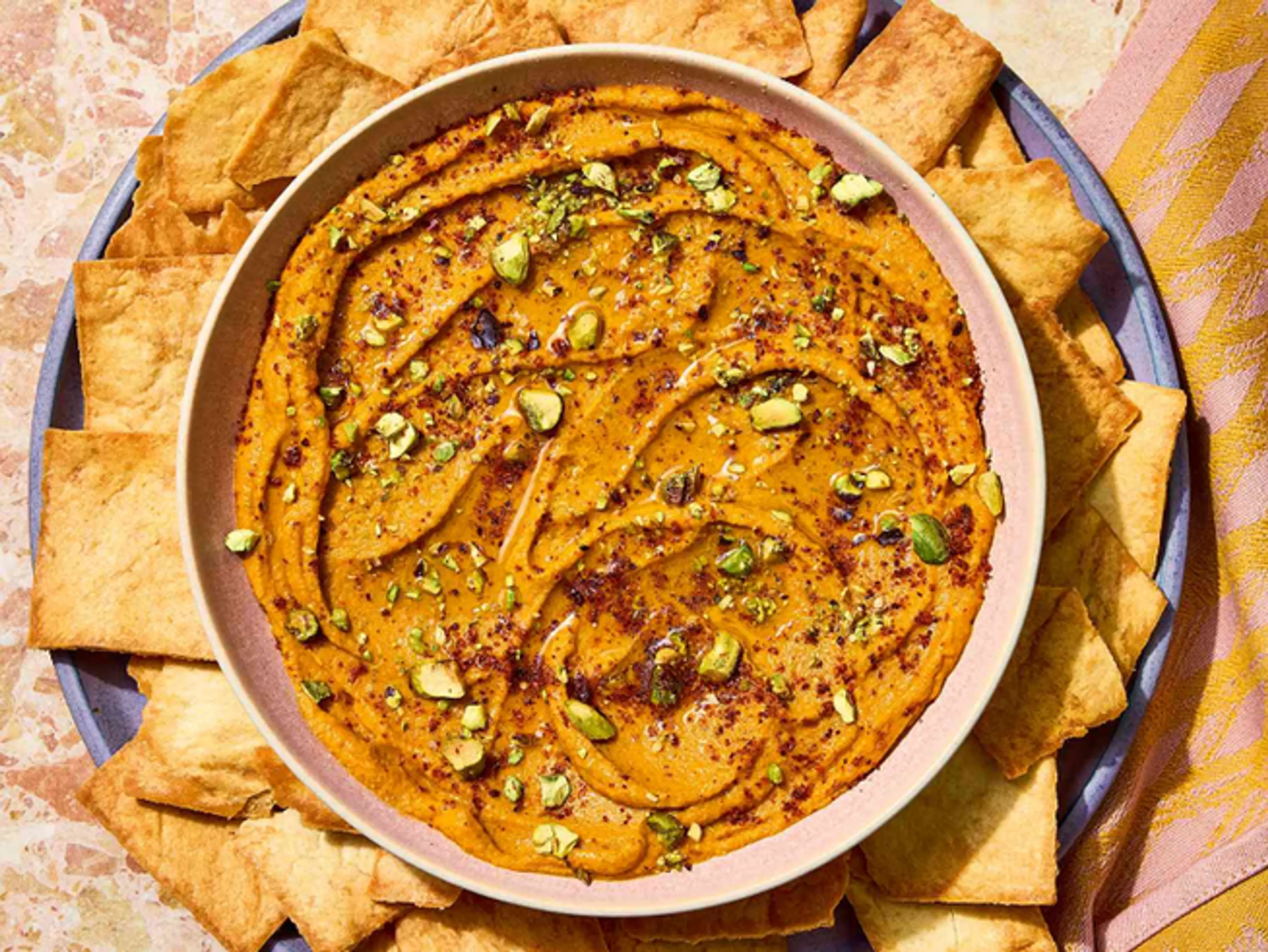 Creamy, Nutty Za’atar Roasted Carrot Dip