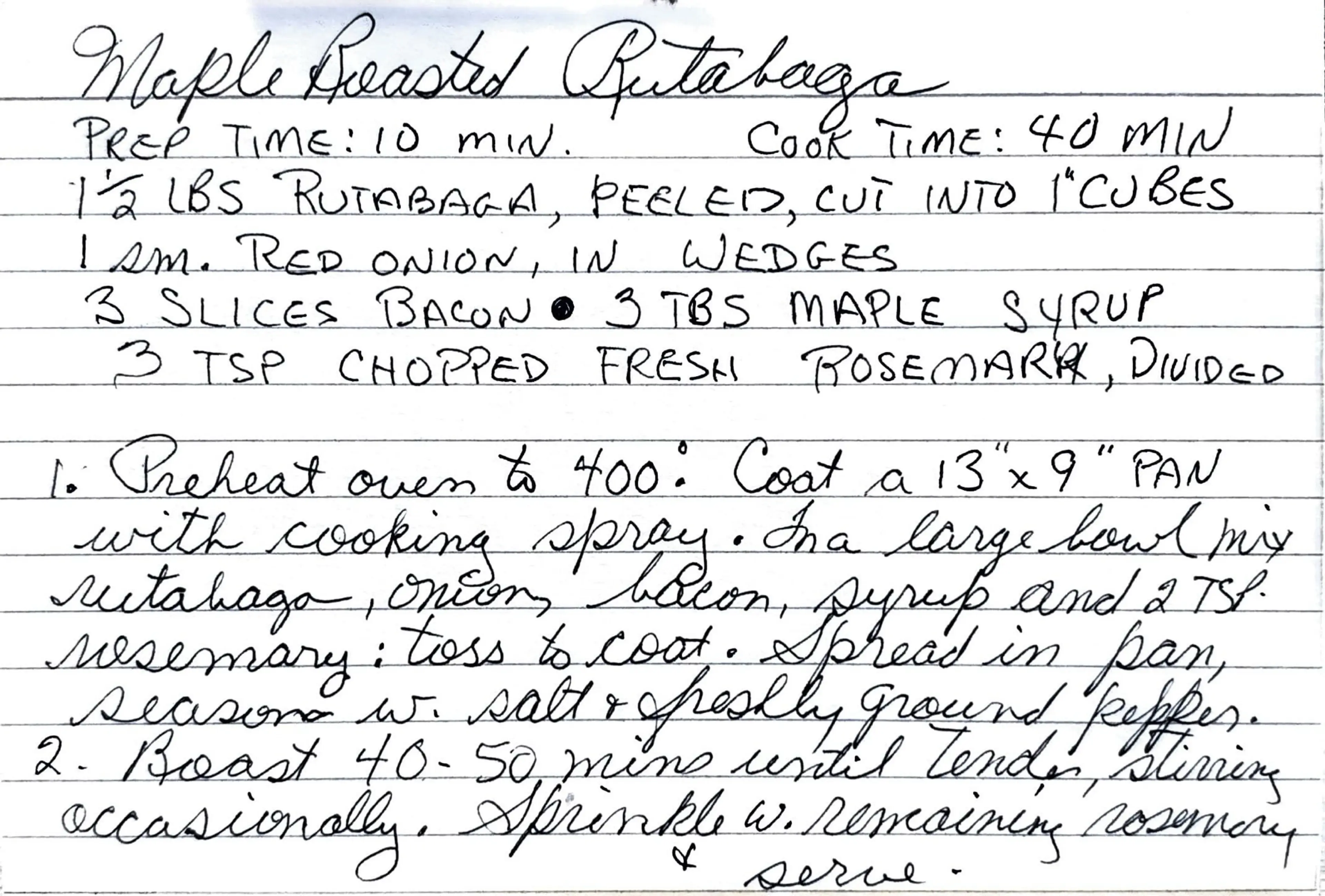 Maple Roasted Rutabaga