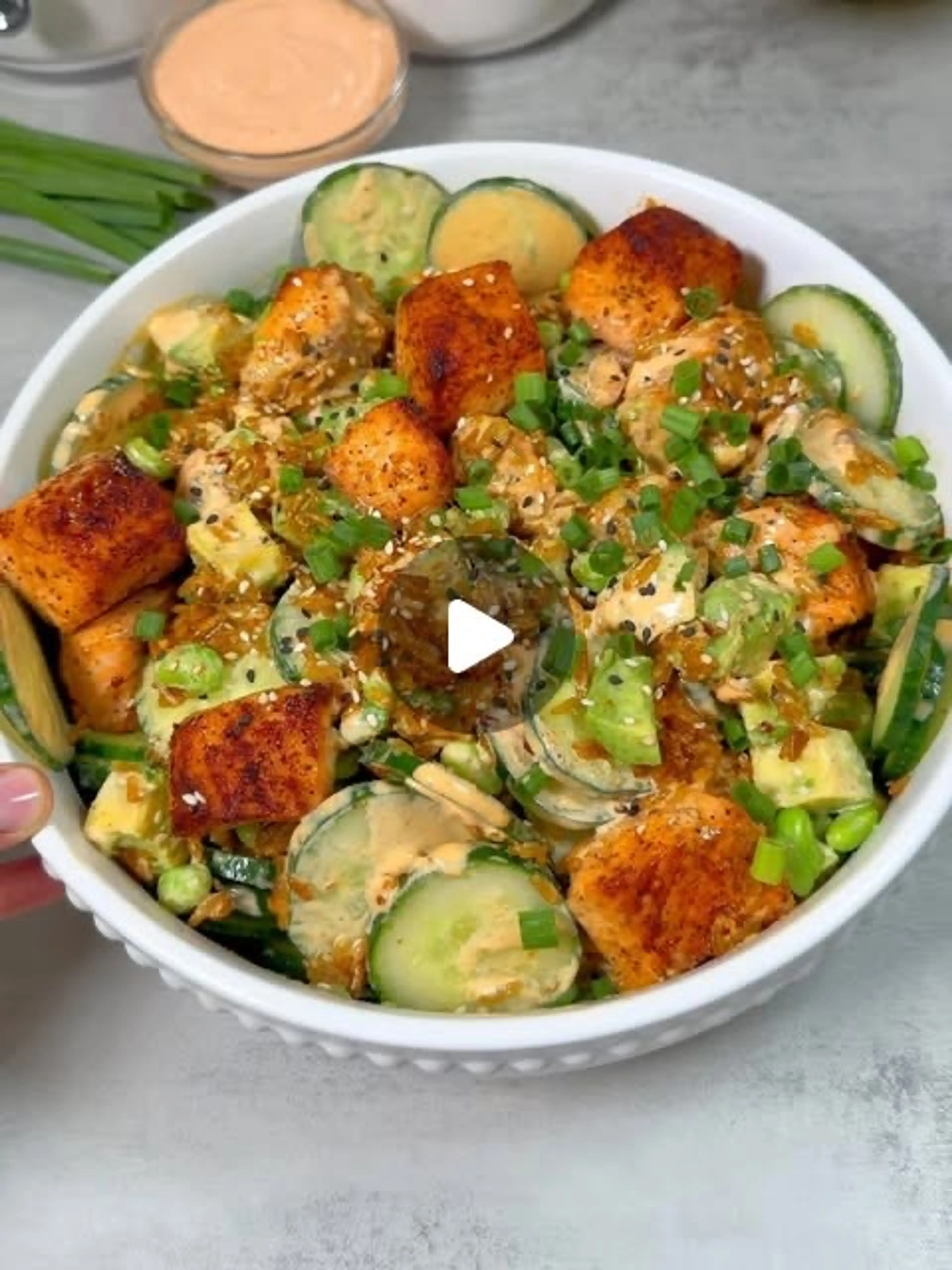 Crispy Rice Salmon Bowls