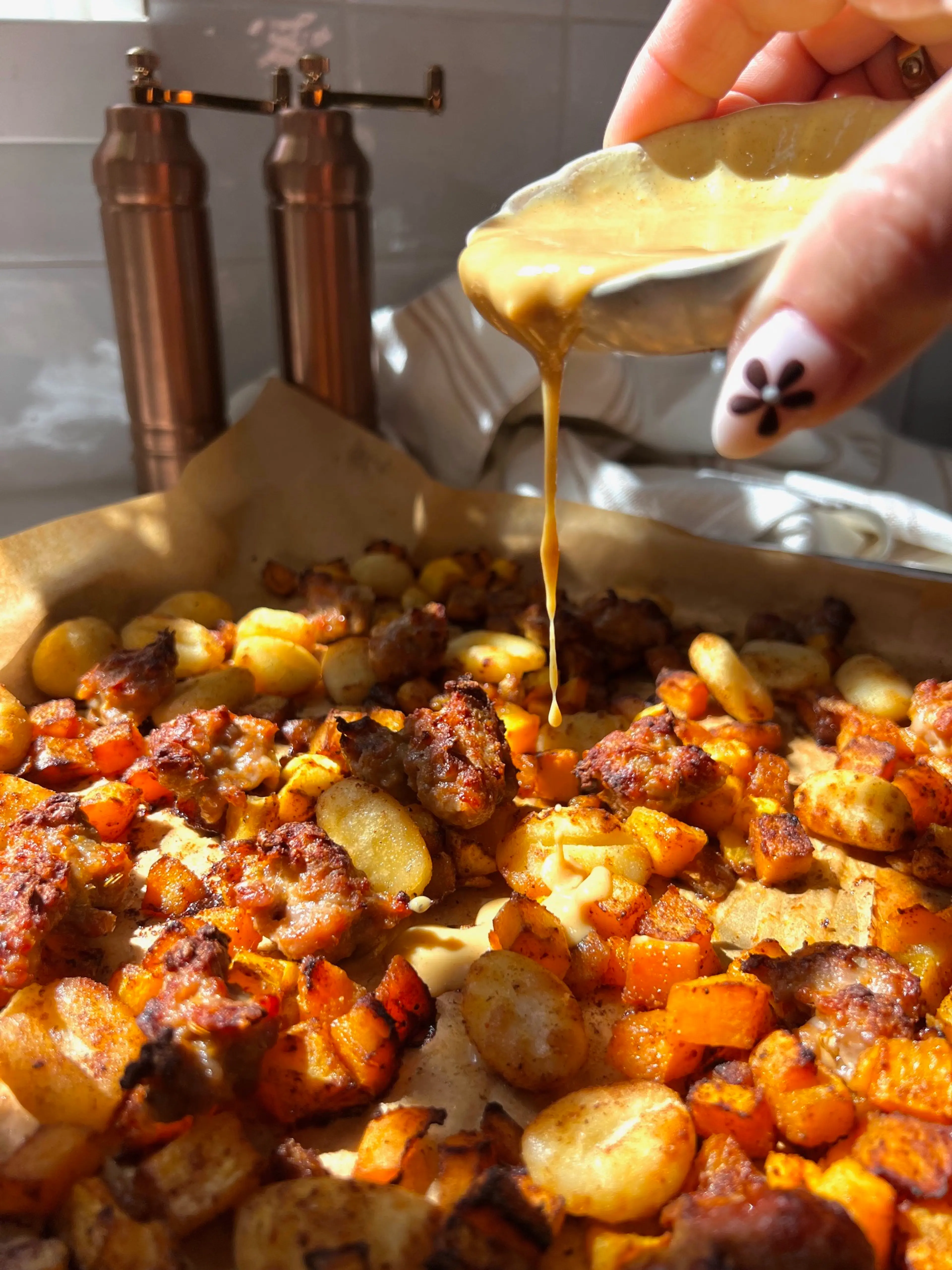 Sheet Pan Roasted Butternut Squash + Gnocchi