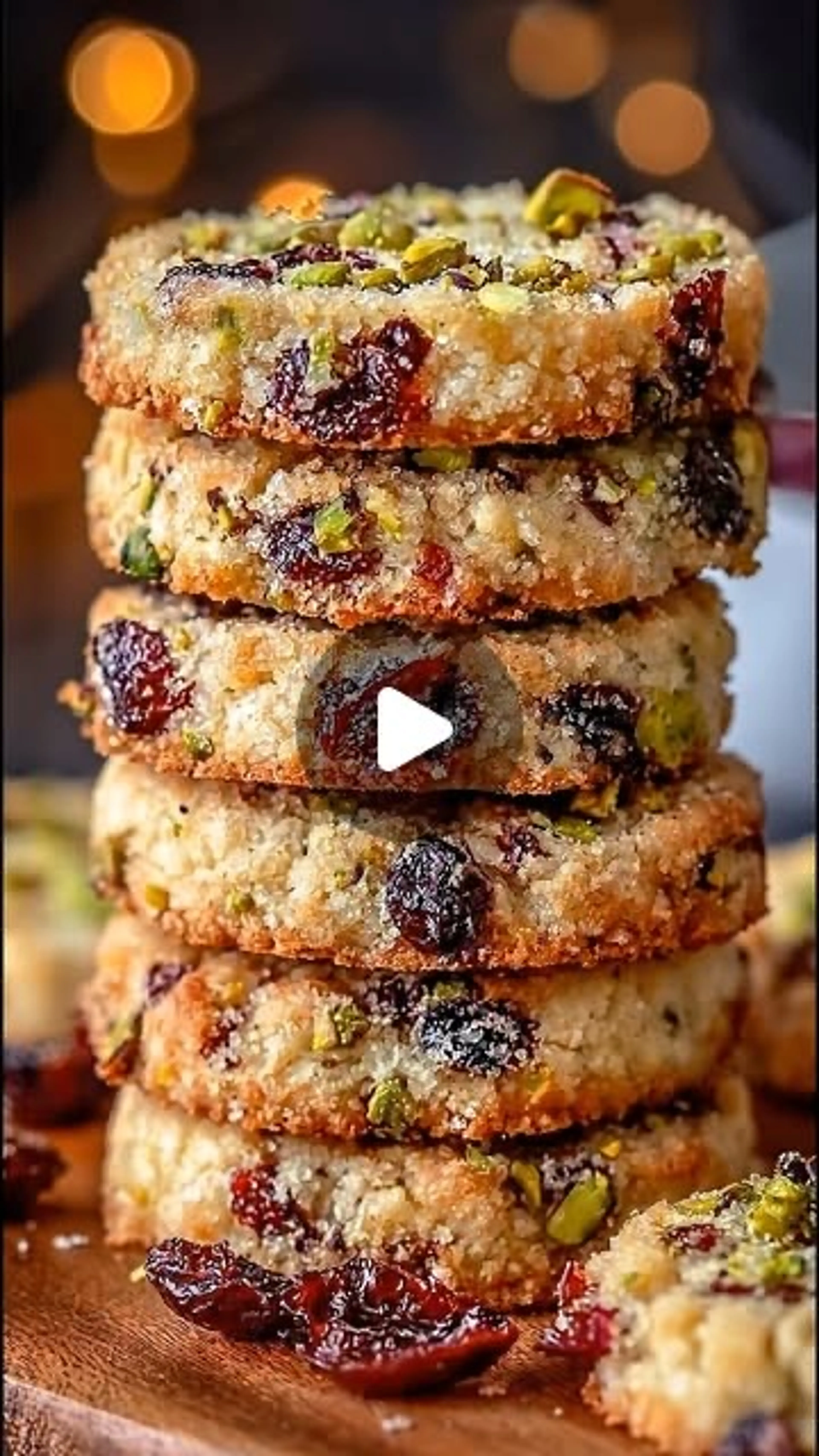 Cranberry Pistachio Oatmeal Cookies