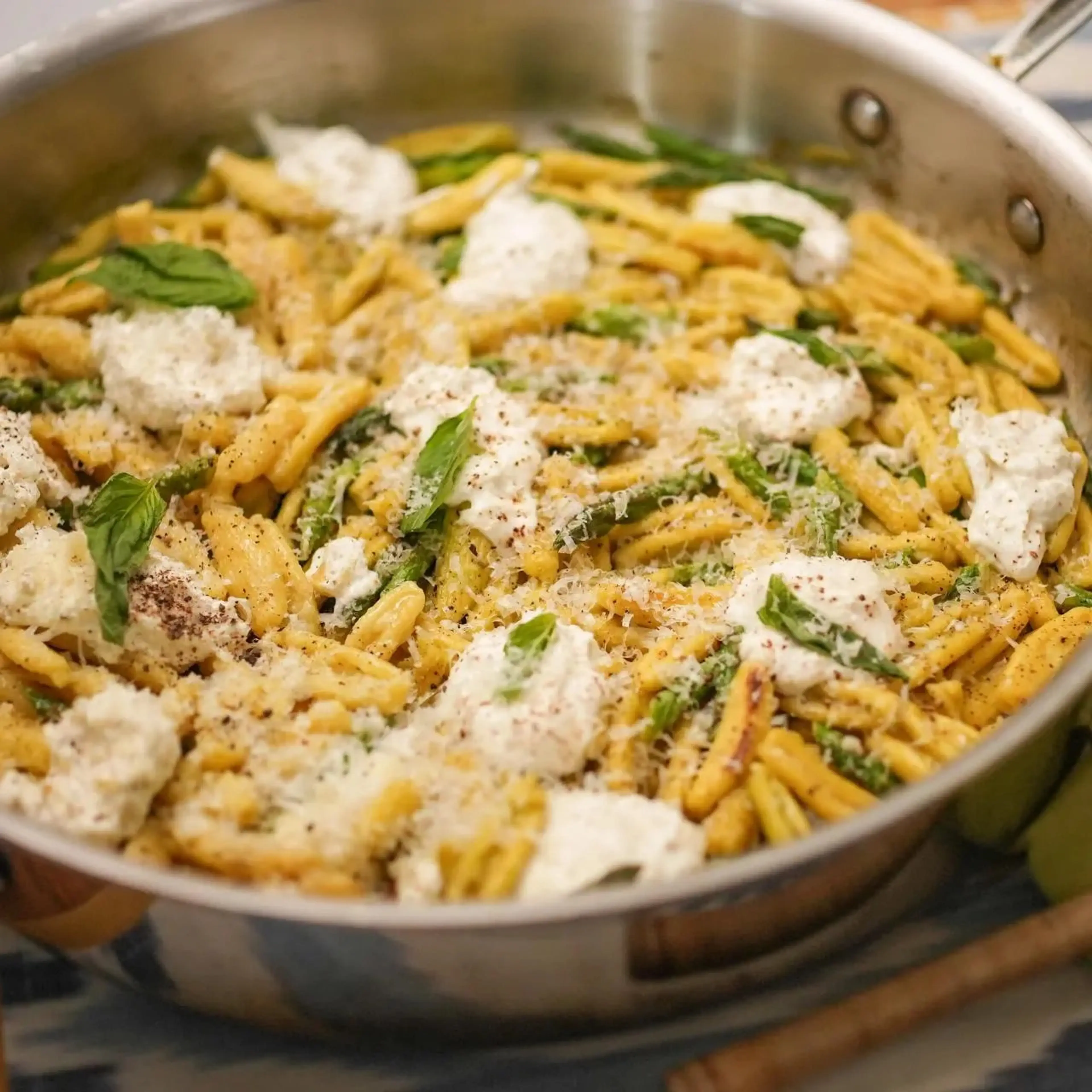 Cavatelli with Asparagus, Lemon and Fresh Ricotta