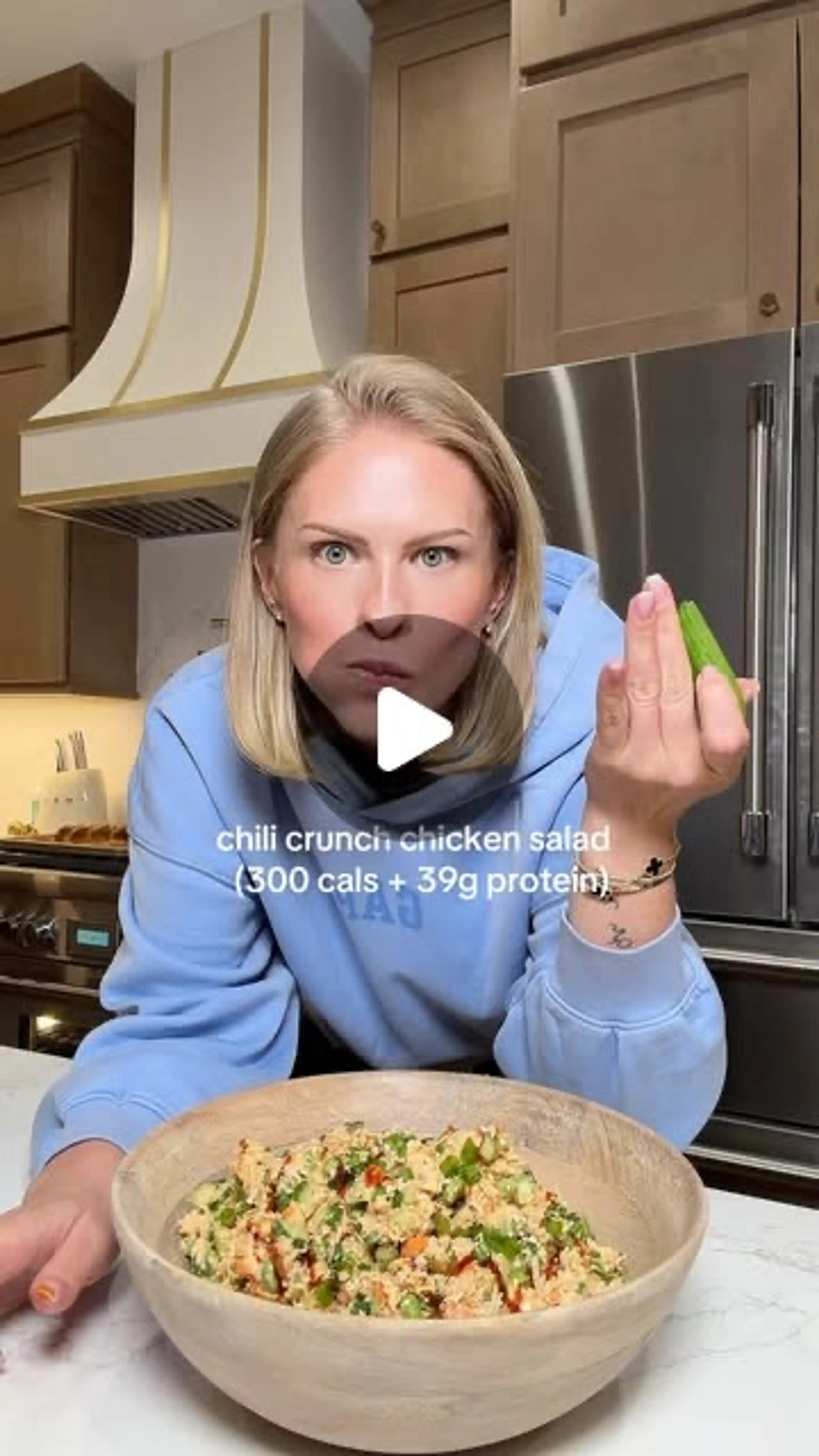 Chili Crunch Chicken Salad (300 Cals + 39g Protein/ Per 1½ C