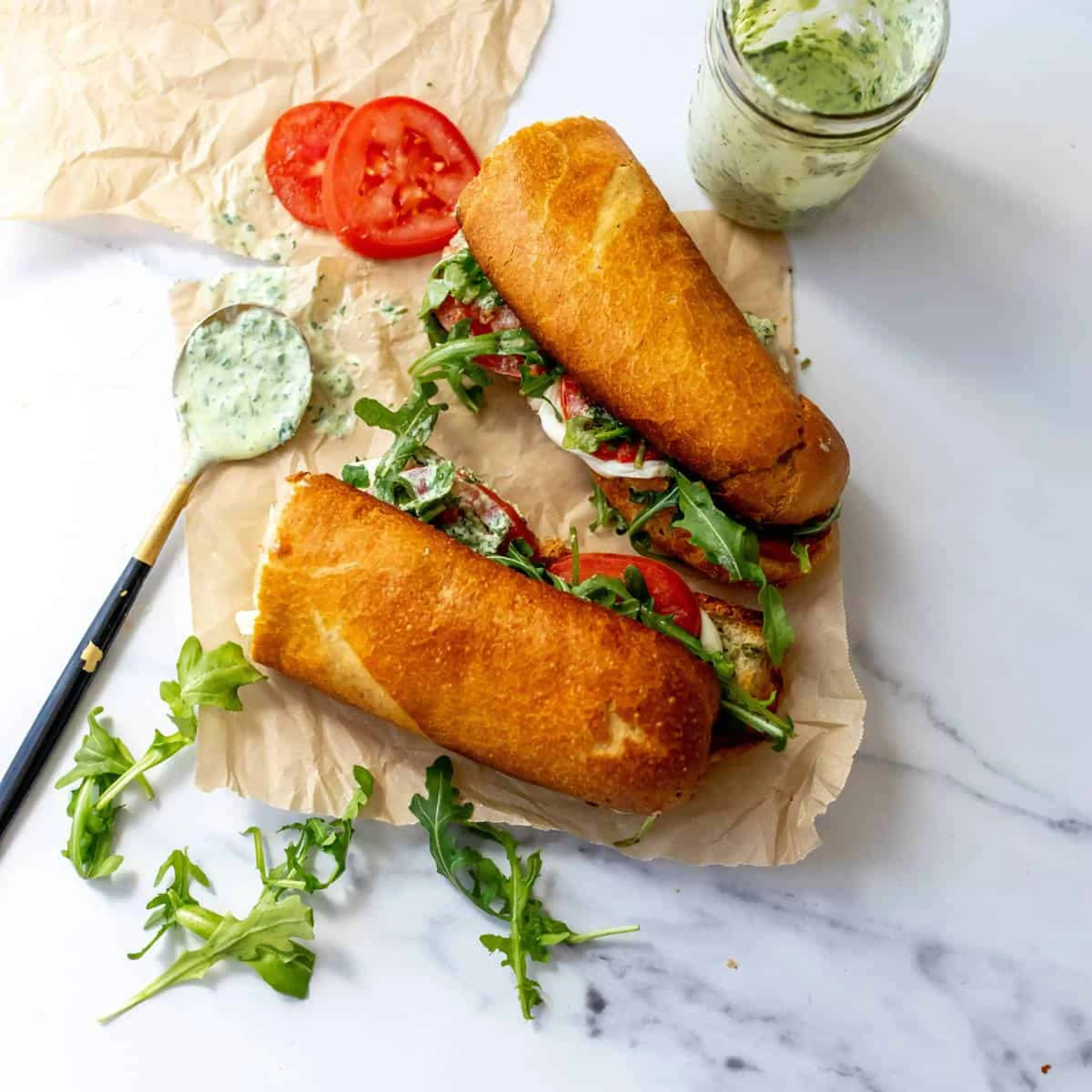 Green Goddess Caprese Melts