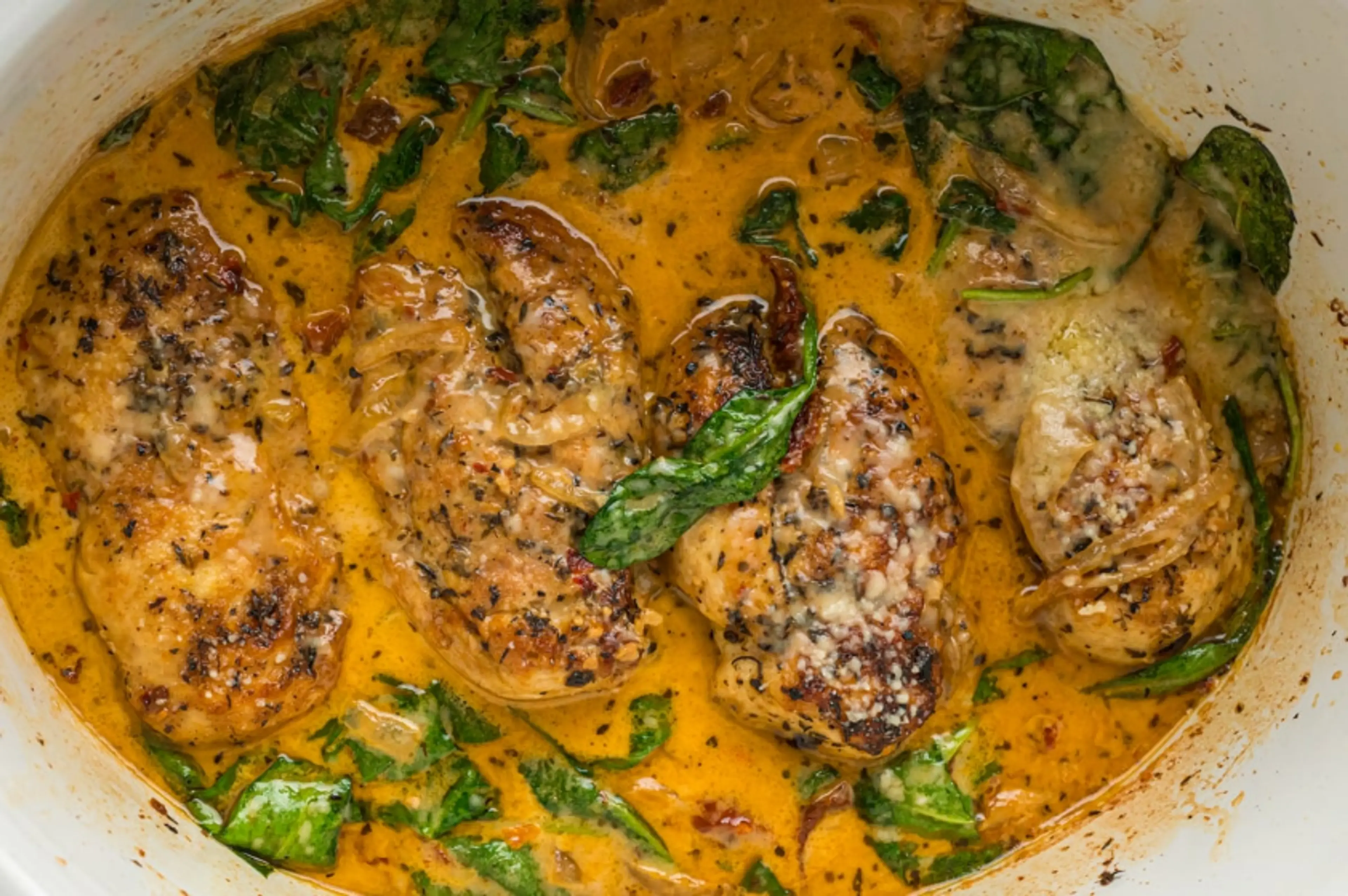 Slow Cooker Tuscan Chicken