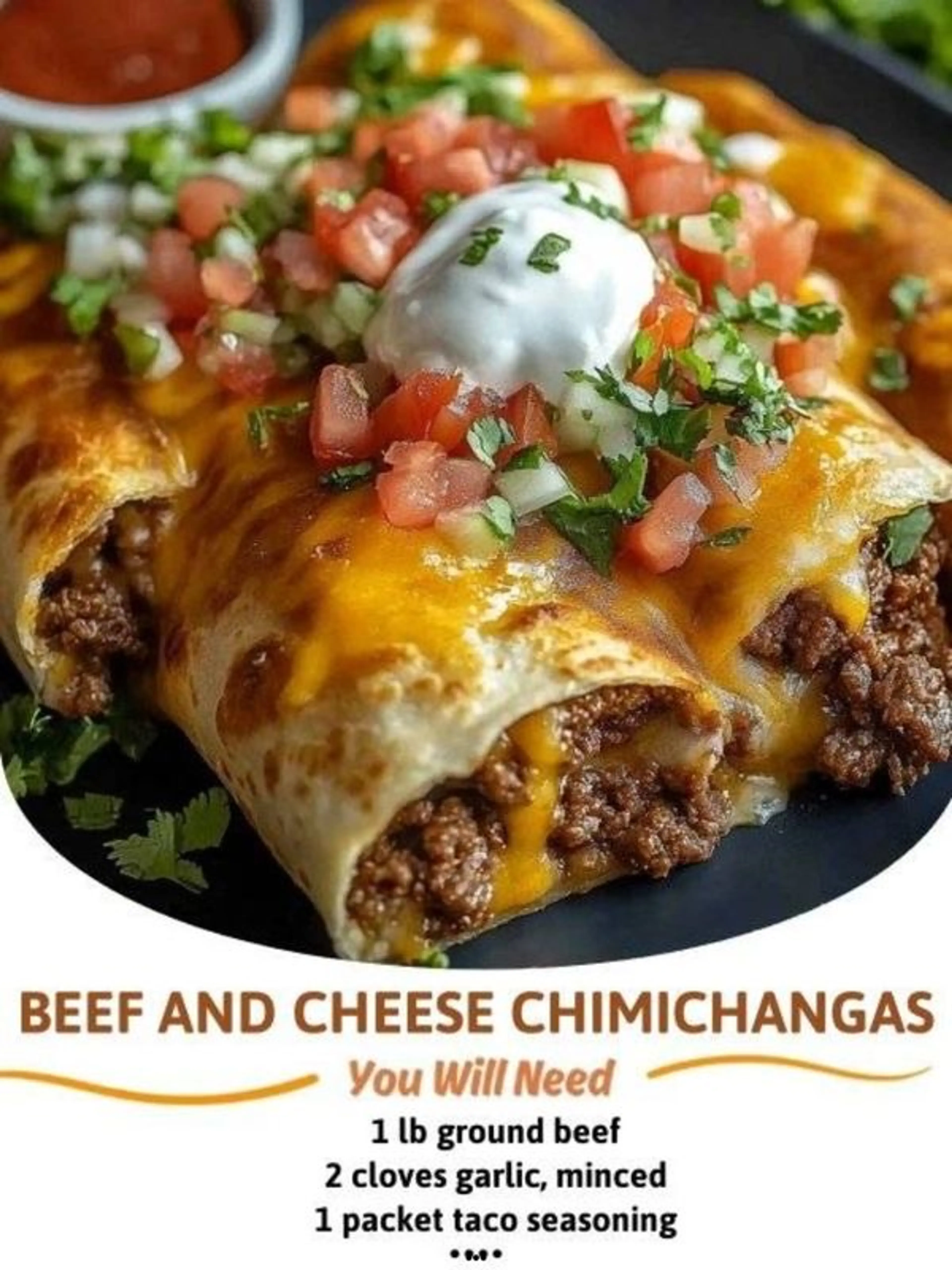 Beef and Cheese Chimichangas