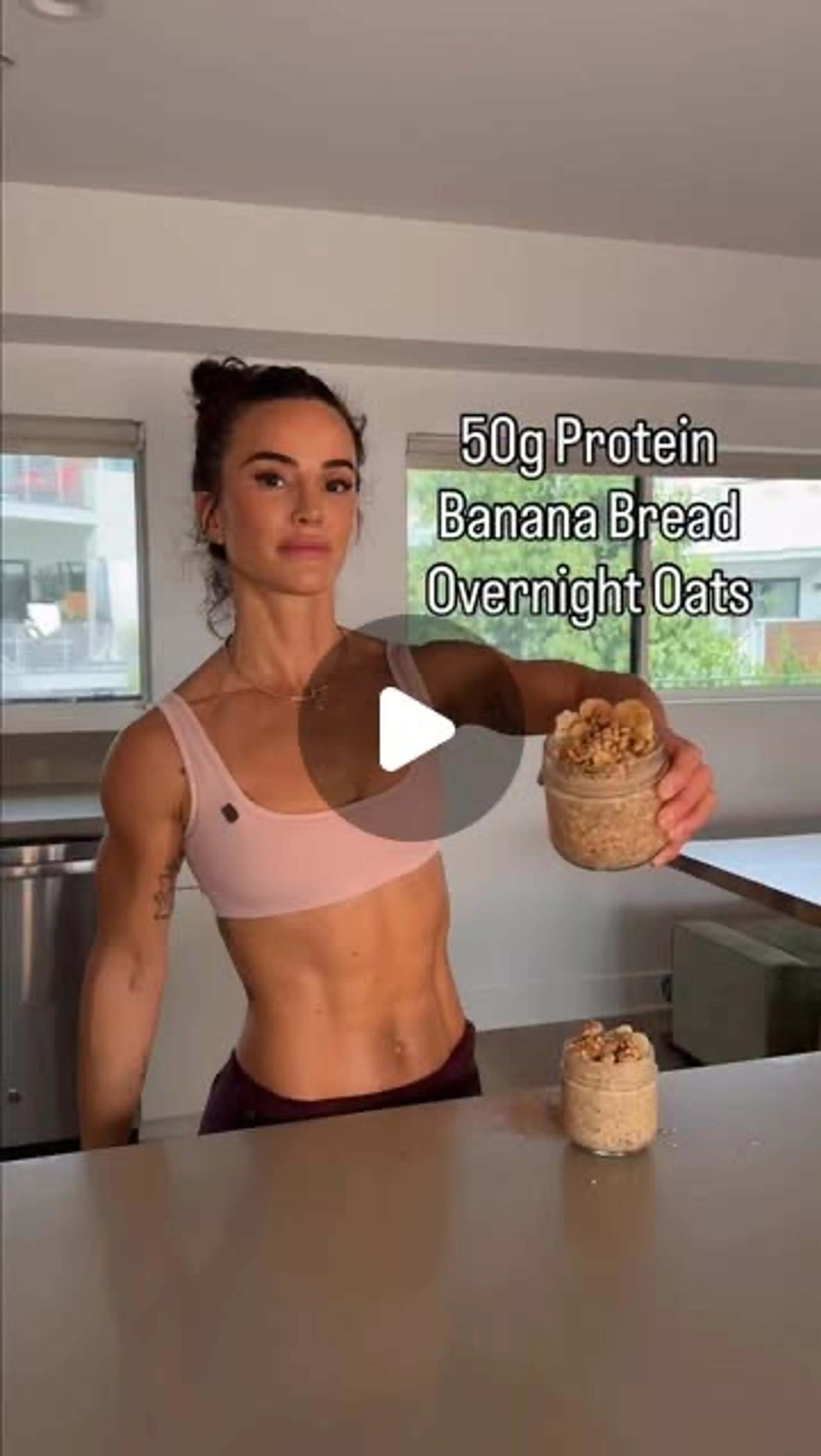 50g Protein Banana Bread Overnight Oats - Wow! This Was Amaz