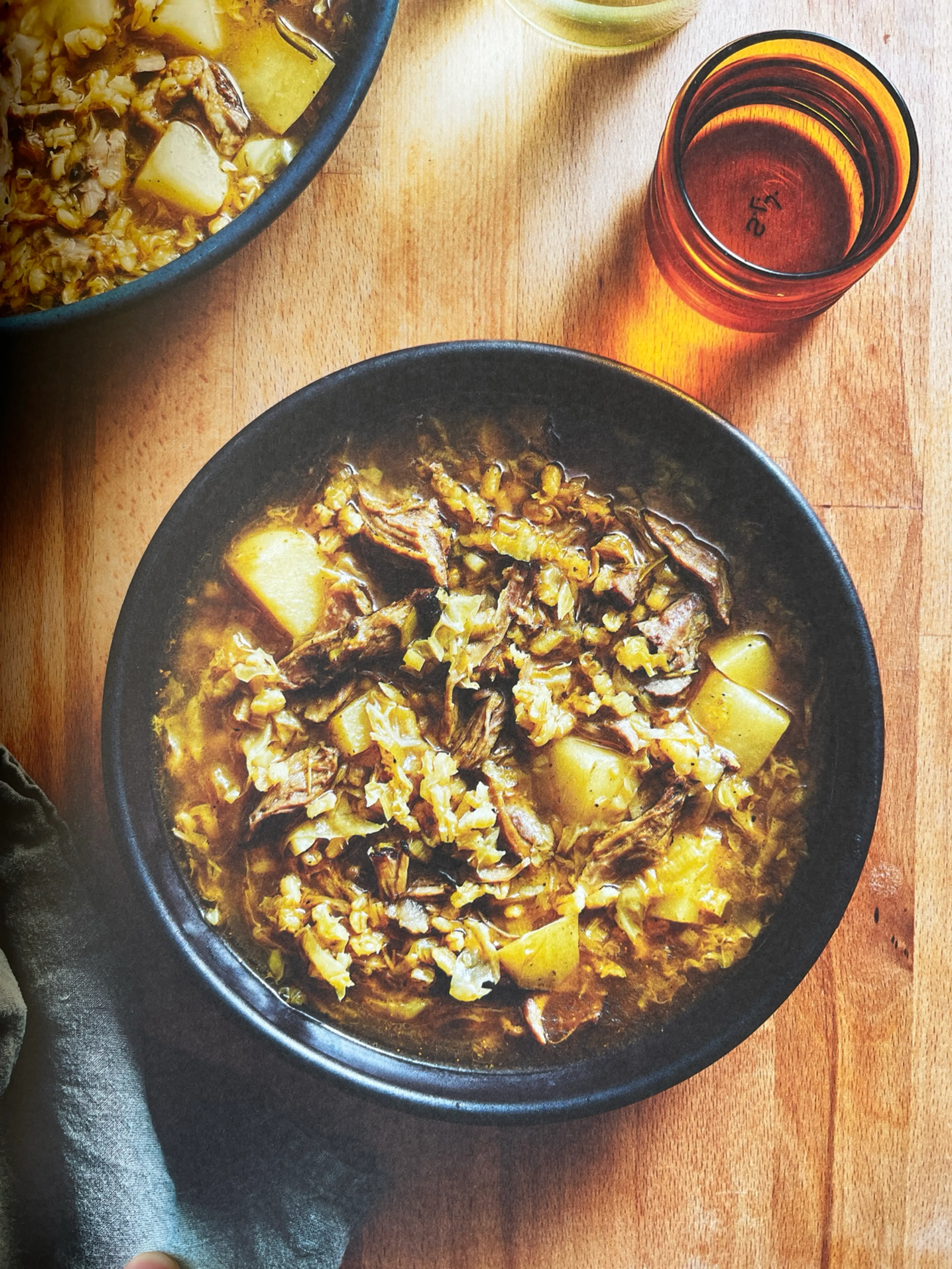 Lightly Curried Lamb, Cabbage, and Barley Soup