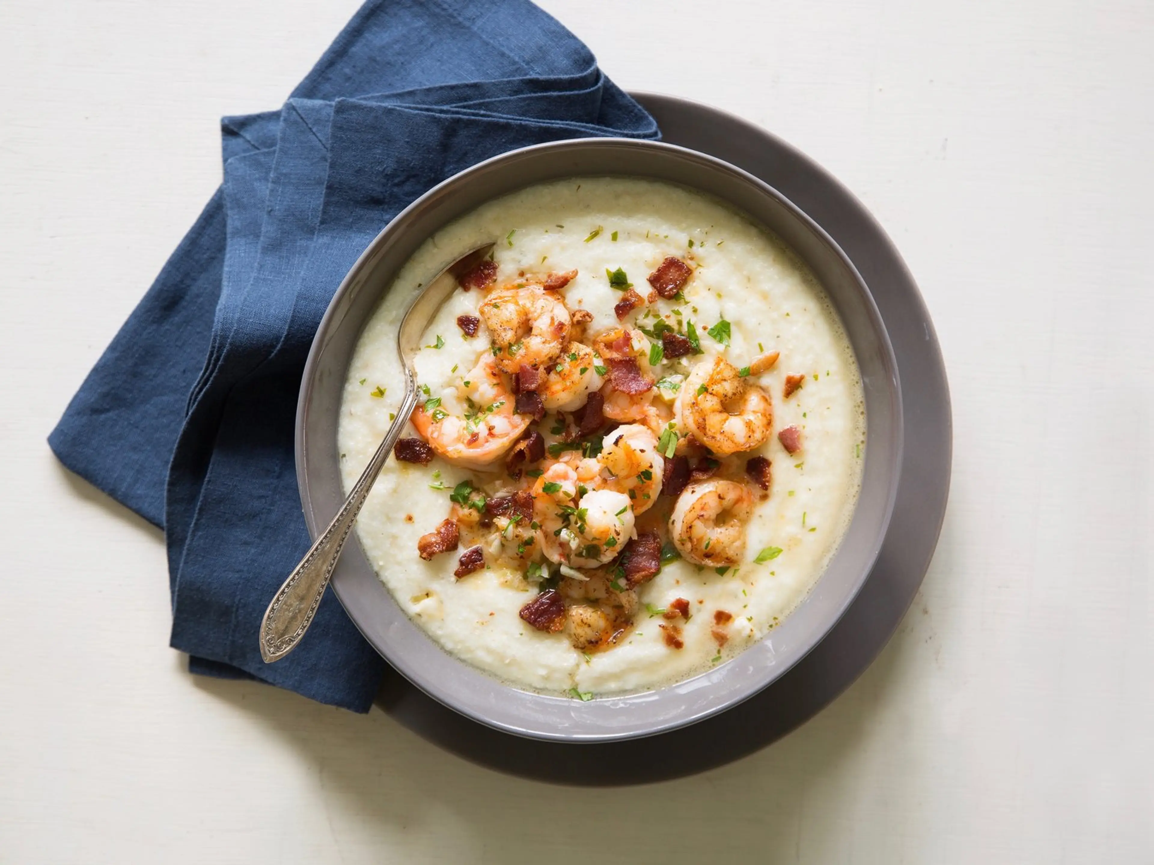 Shrimp and Herb-Cheese Grits