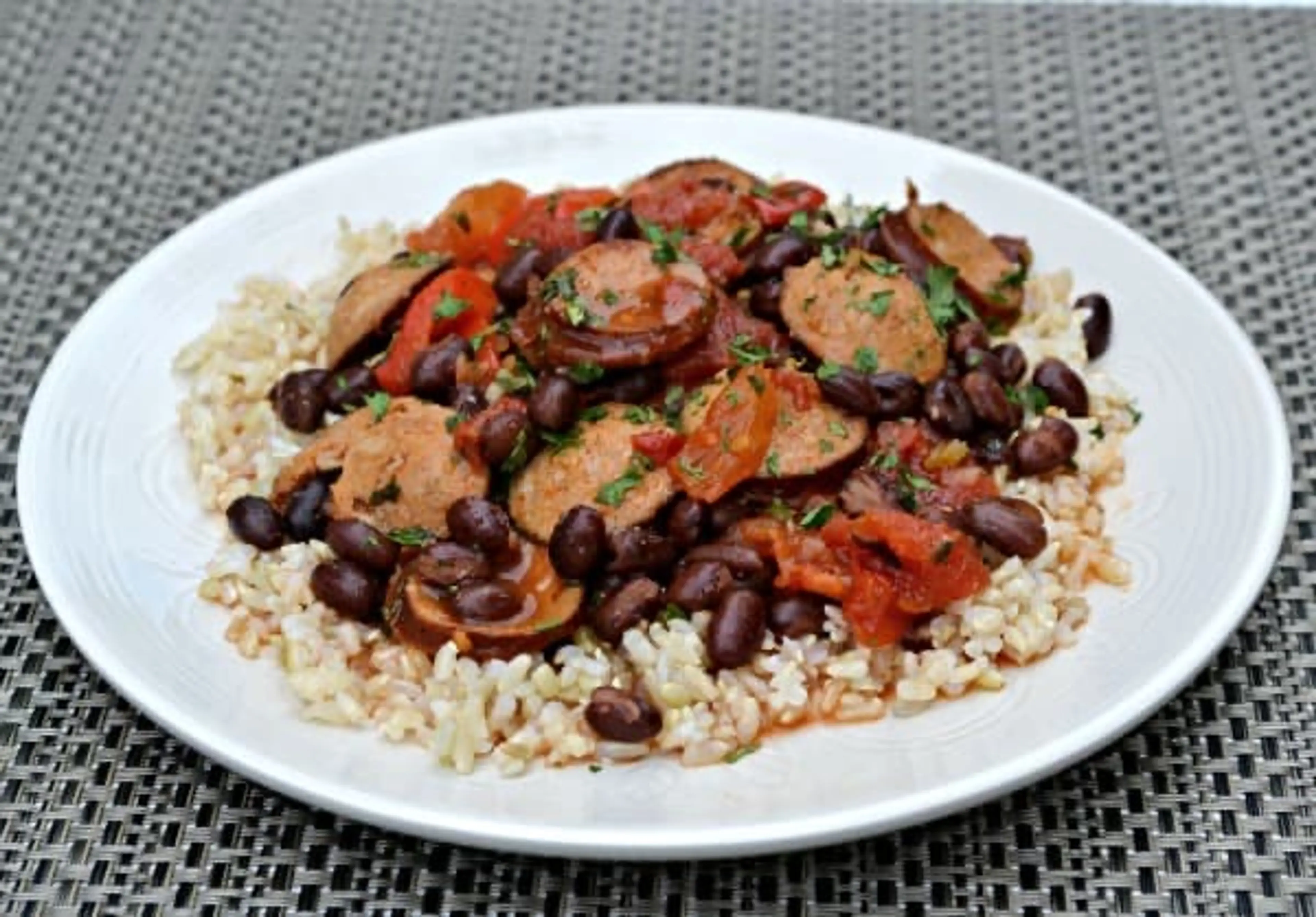 Smoked Sausage With Black Beans And Rice