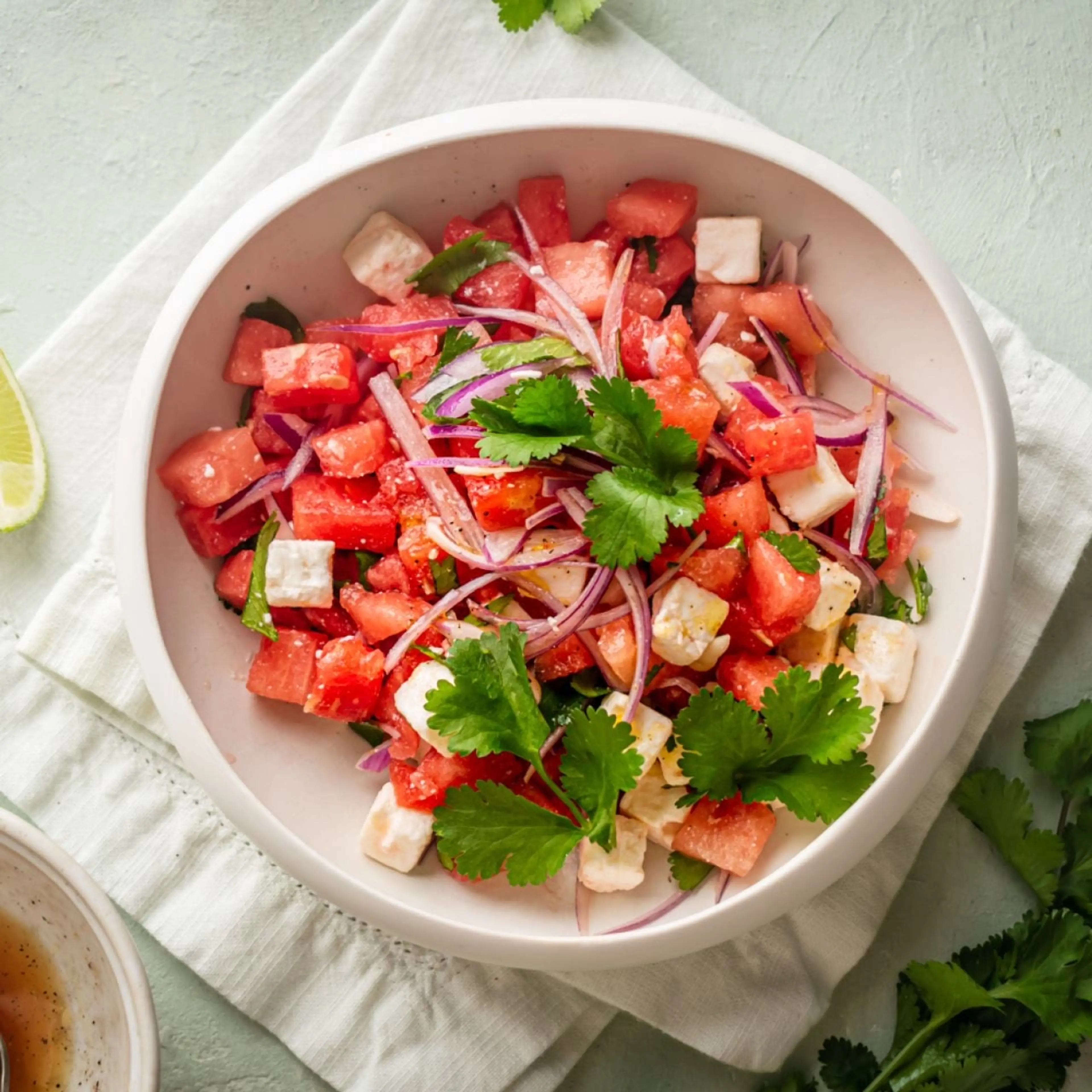 Watermelon, Feta, and Cilantro Salad