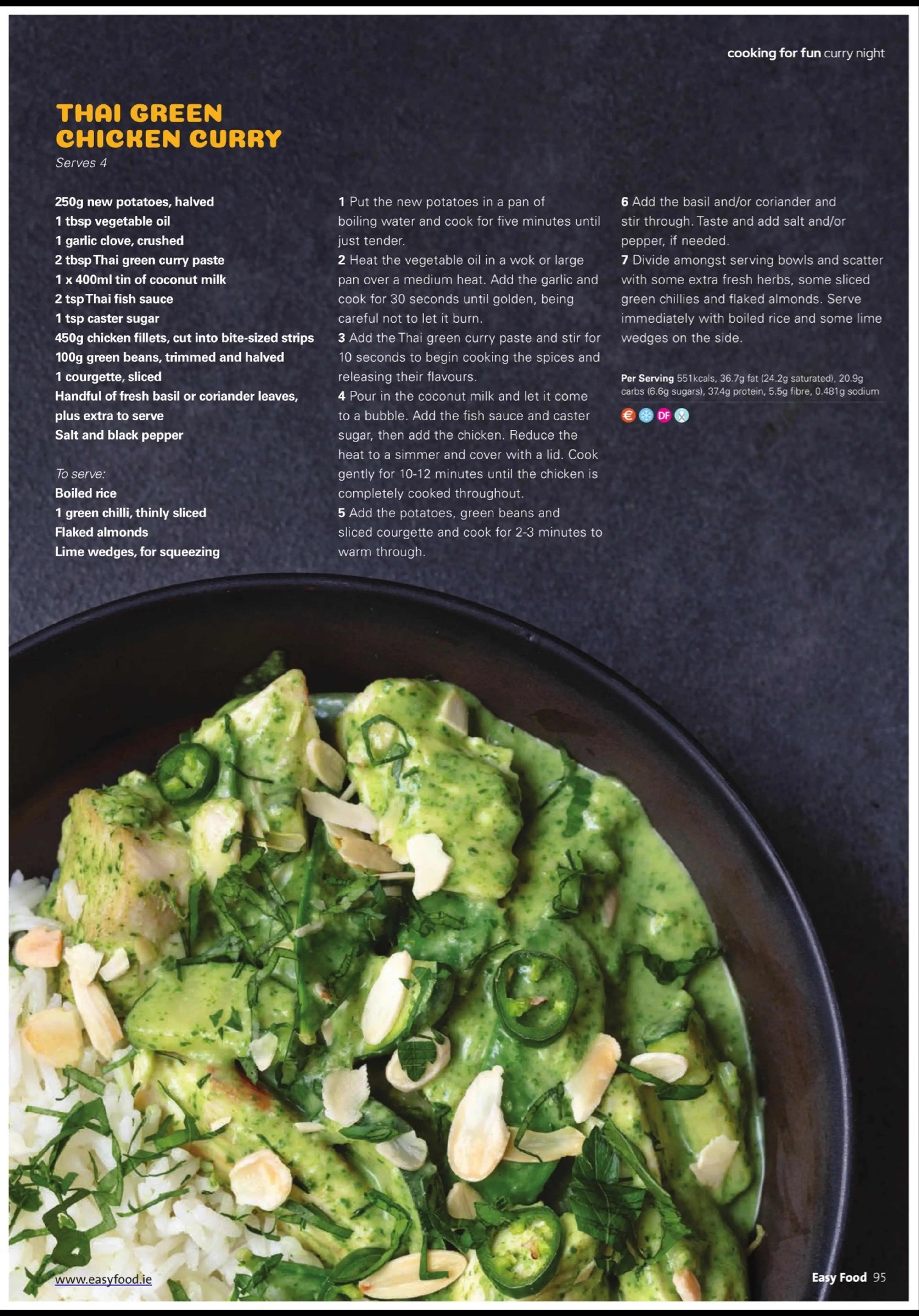 THAI CREEN CHICKEN CURRY