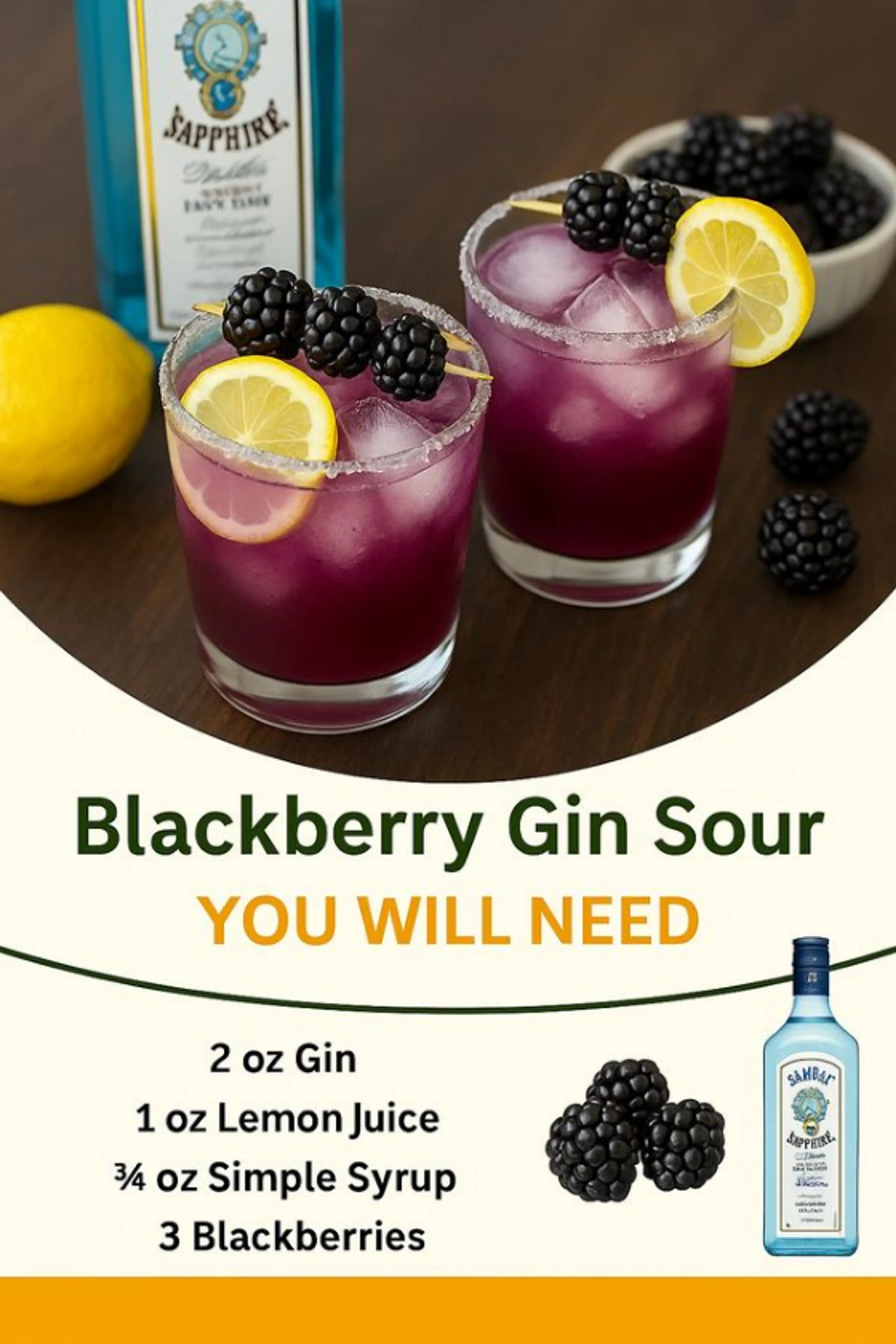 Blackberry Gin Sour Recipe
