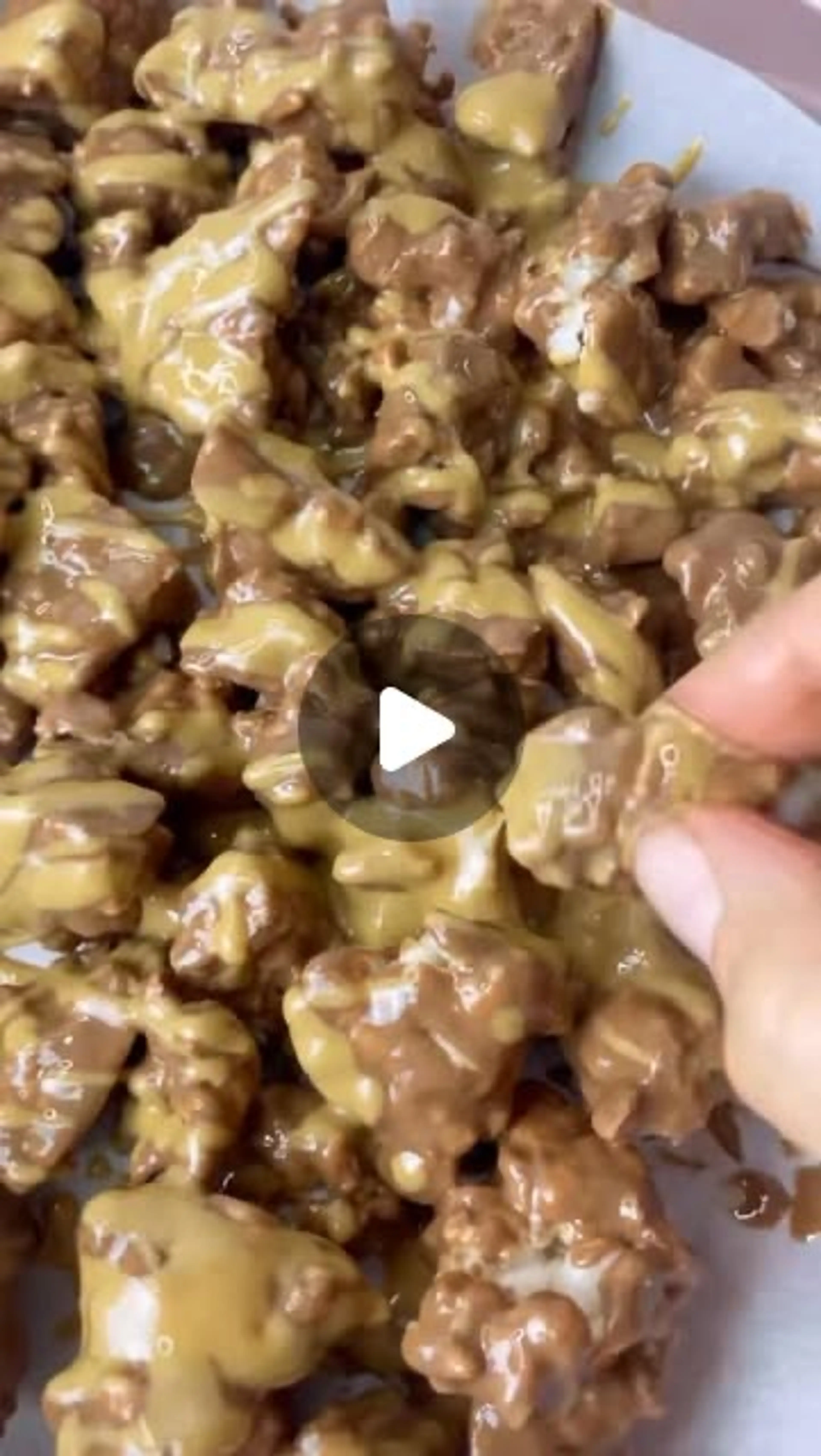 Chocolate Rice Cake Bites with Peanut Butter