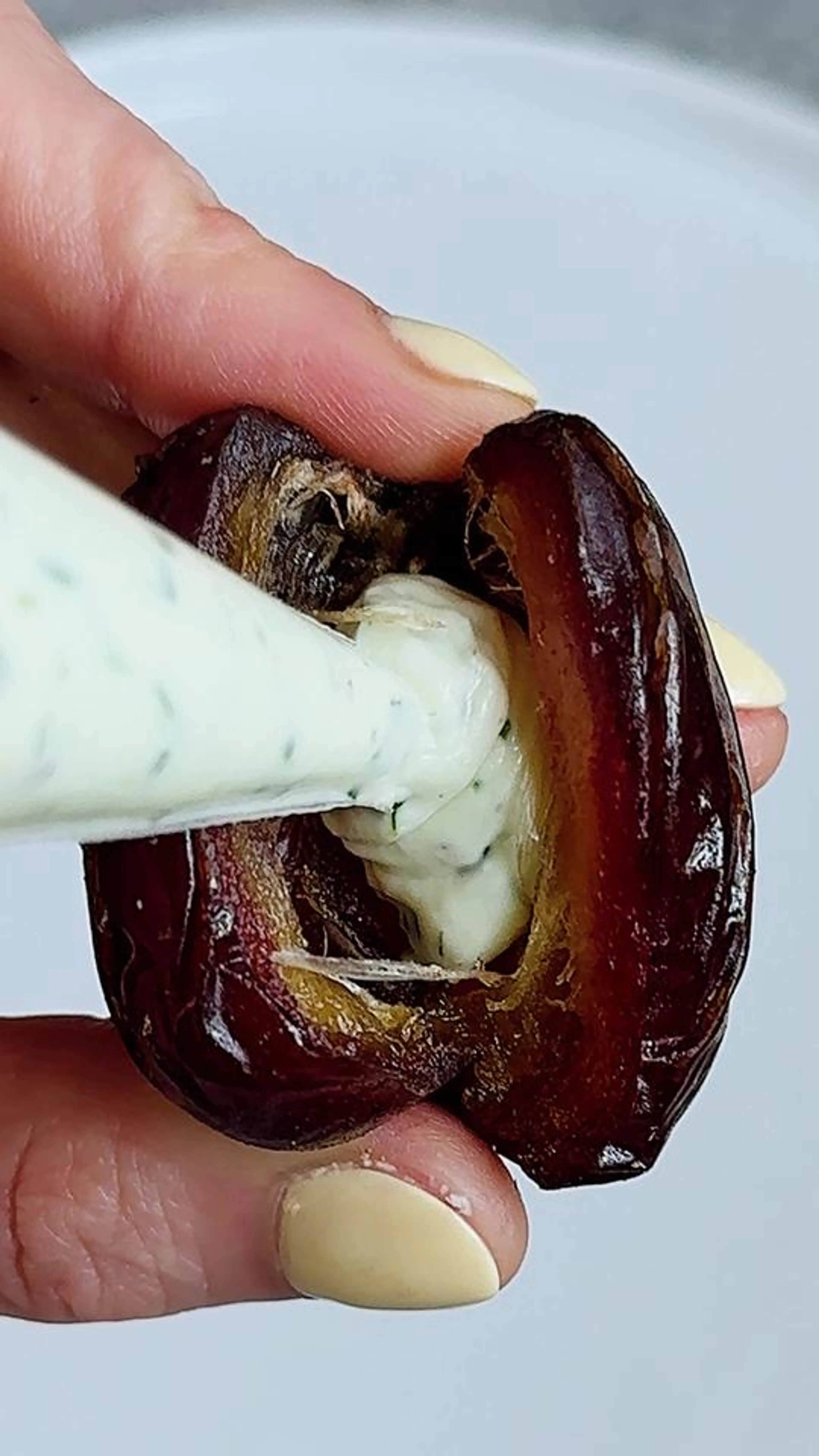Whipped Herbed Feta Stuffed Dates