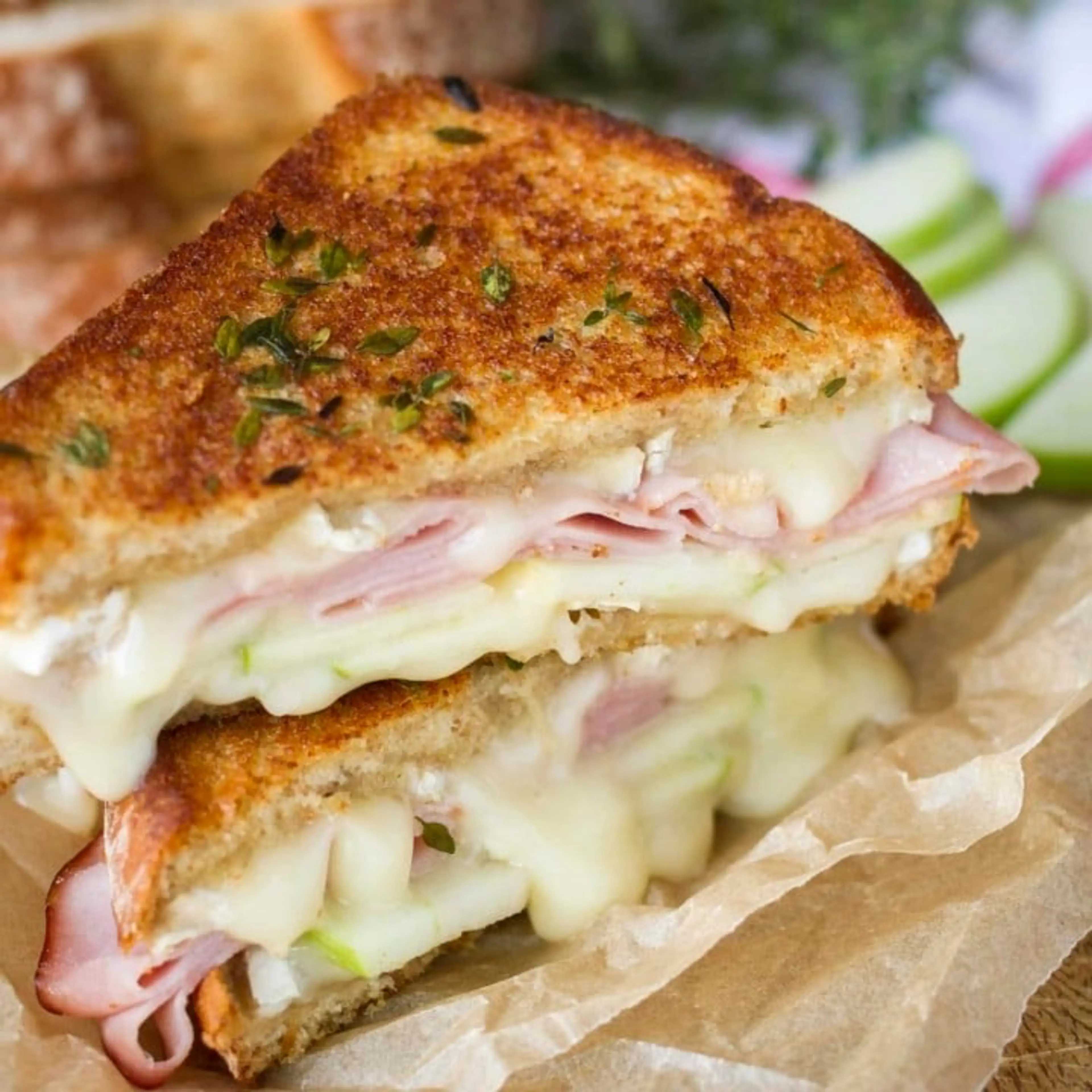 Pear, Prosciutto & Brie Grilled Cheese