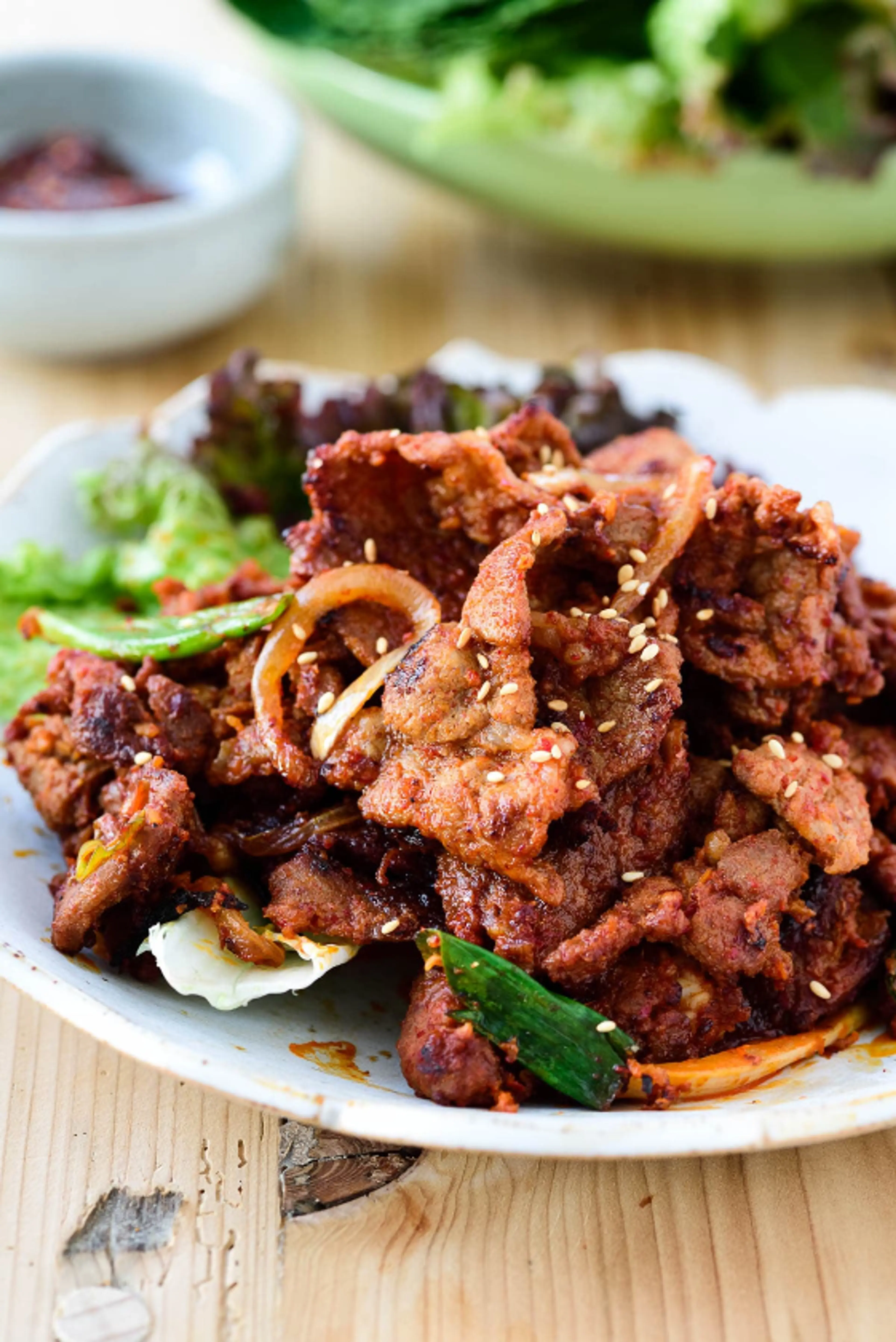 Jeyuk Bokkeum (or Spicy Pork Bulgogi)